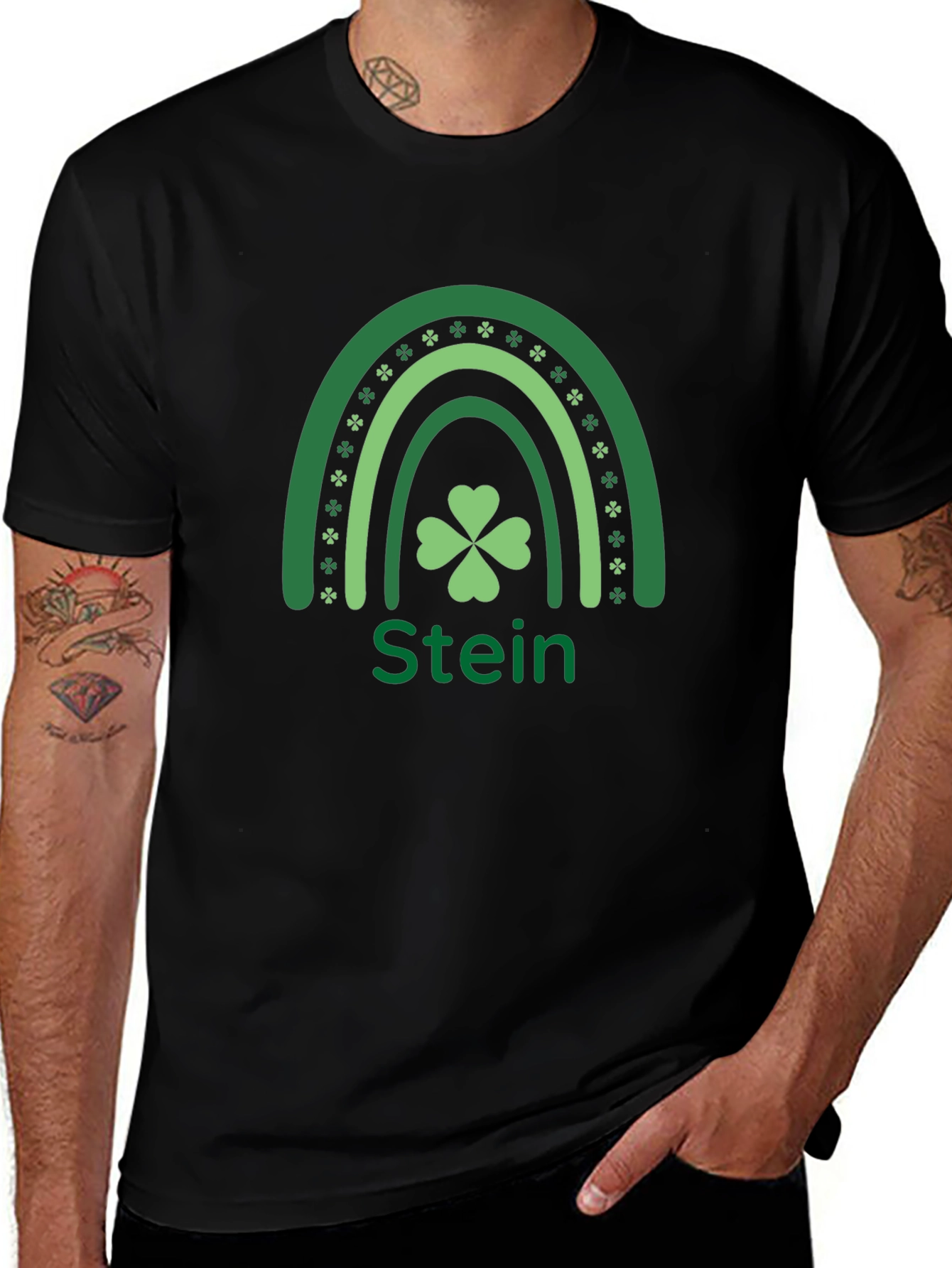 St. Patrick's Day Stein Rainbow Clover T-Shirt