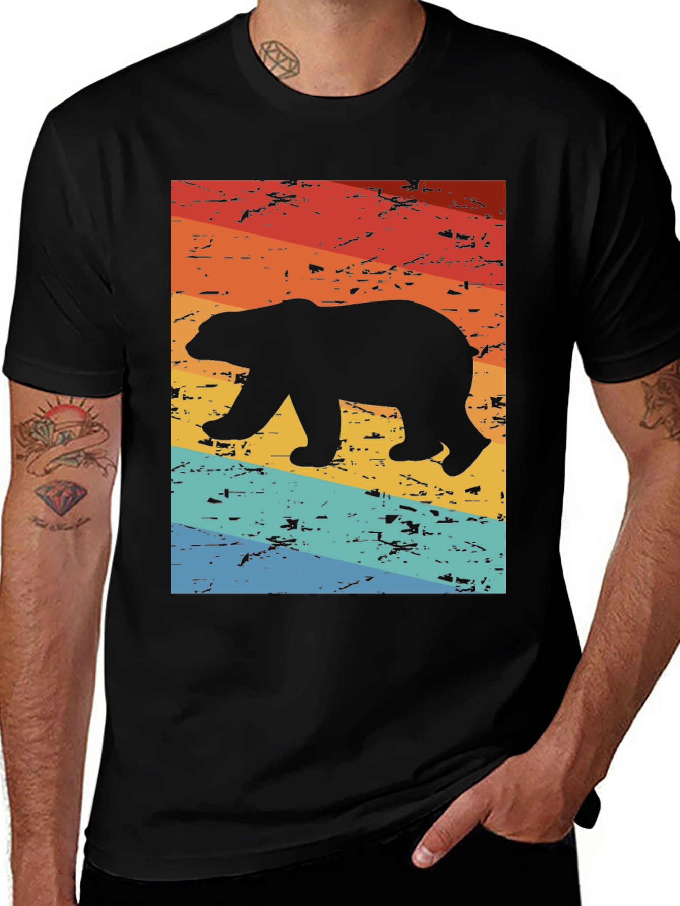 Variant 22 of Retro Bear Graphic T-Shirt - Vintage Style Tee