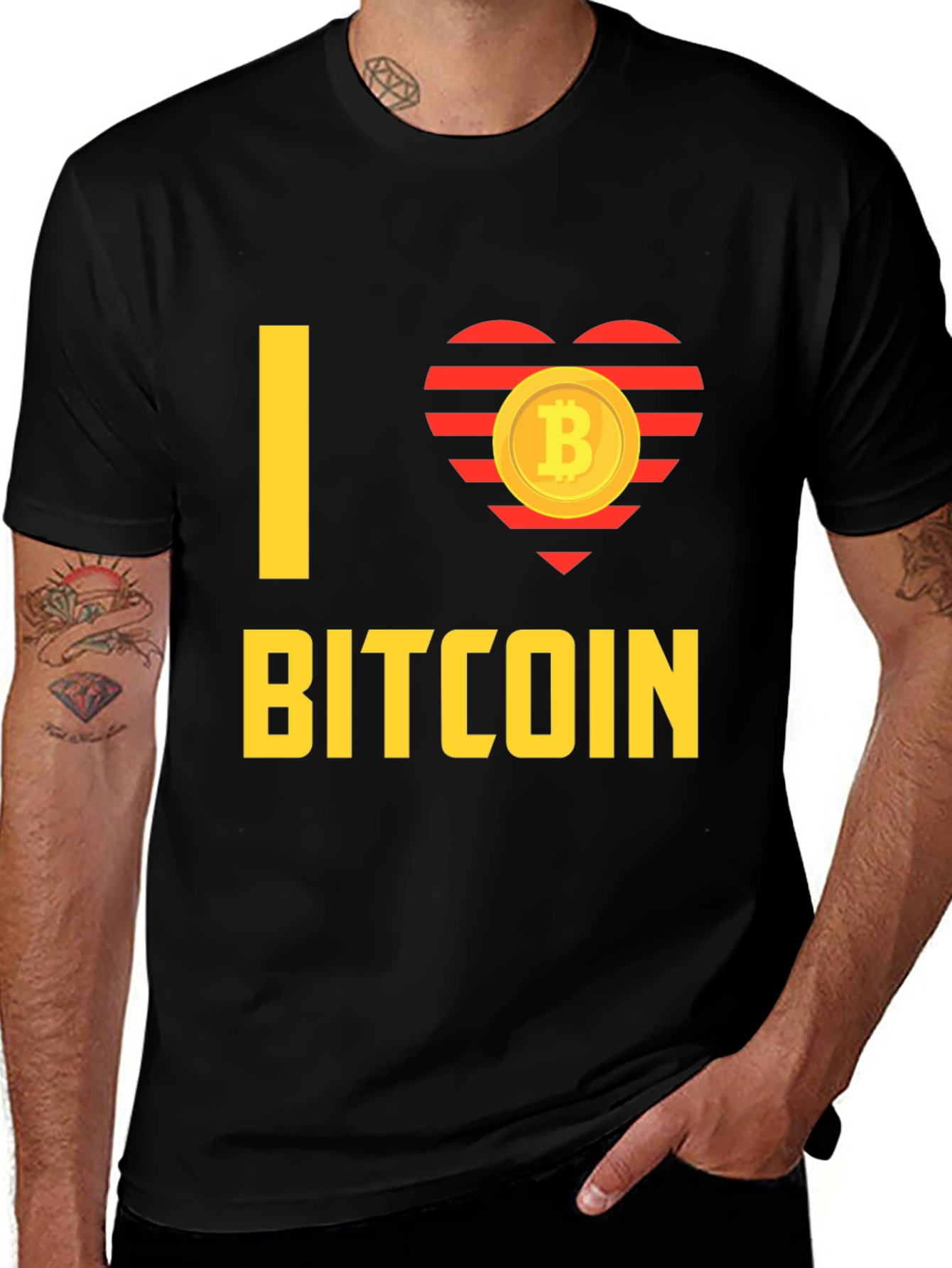 I Love Bitcoin T-Shirt - Crypto Currency Tee