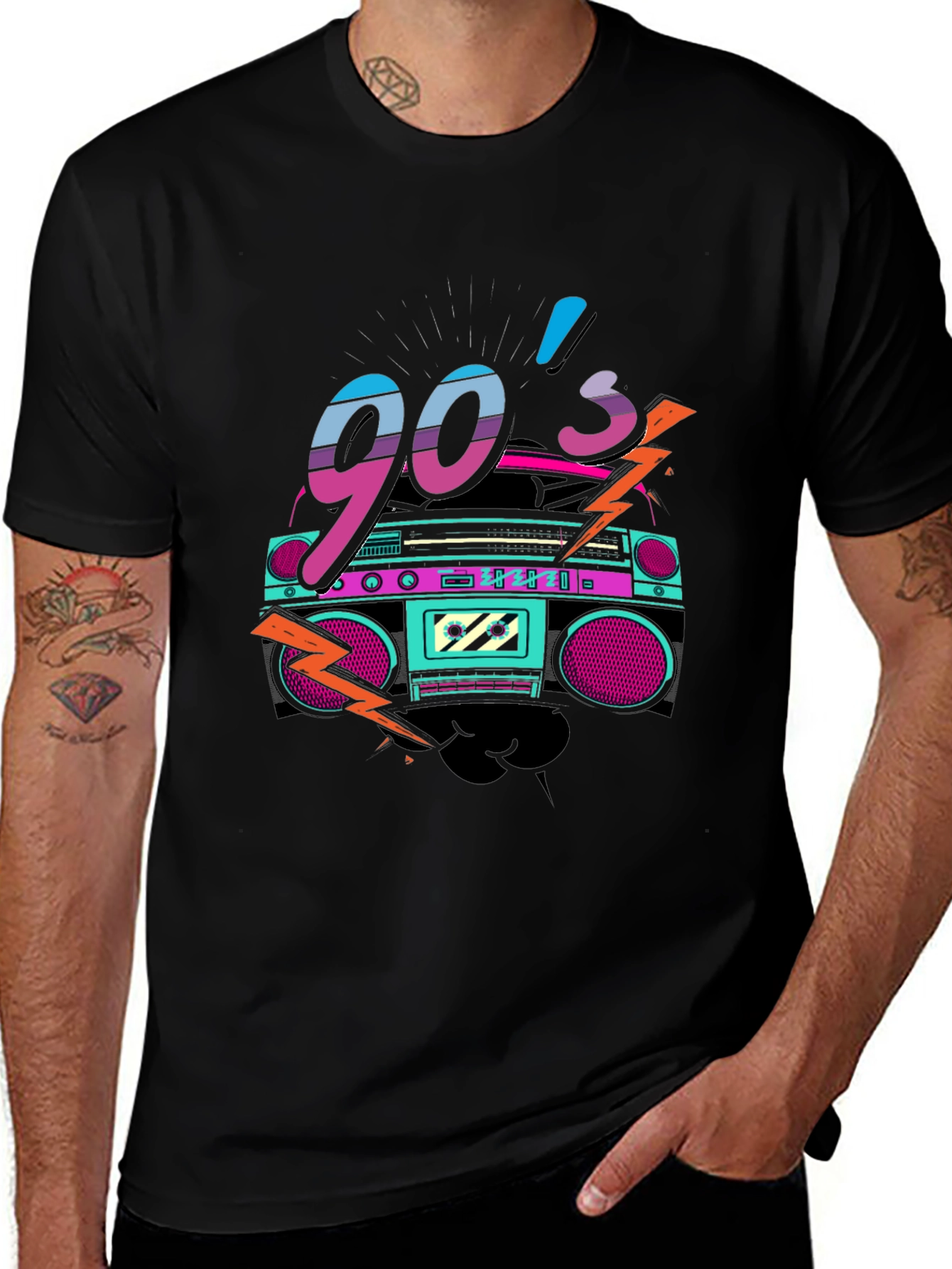 Variant 2 of Retro 90's Boombox Graphic T-Shirt