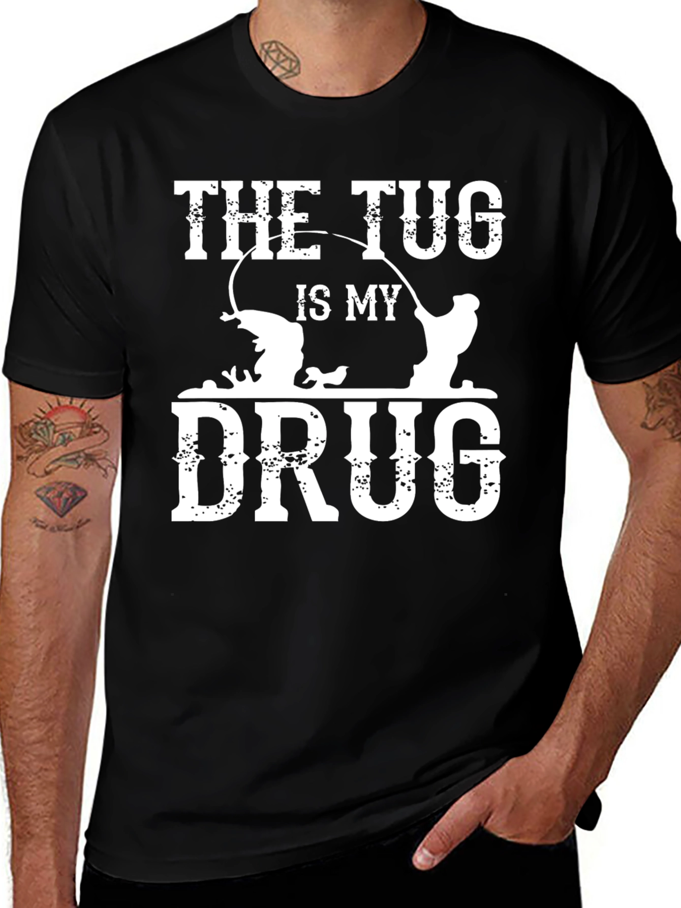 Variant 11 of The Tug Is My Drug Fishing T-Shirt