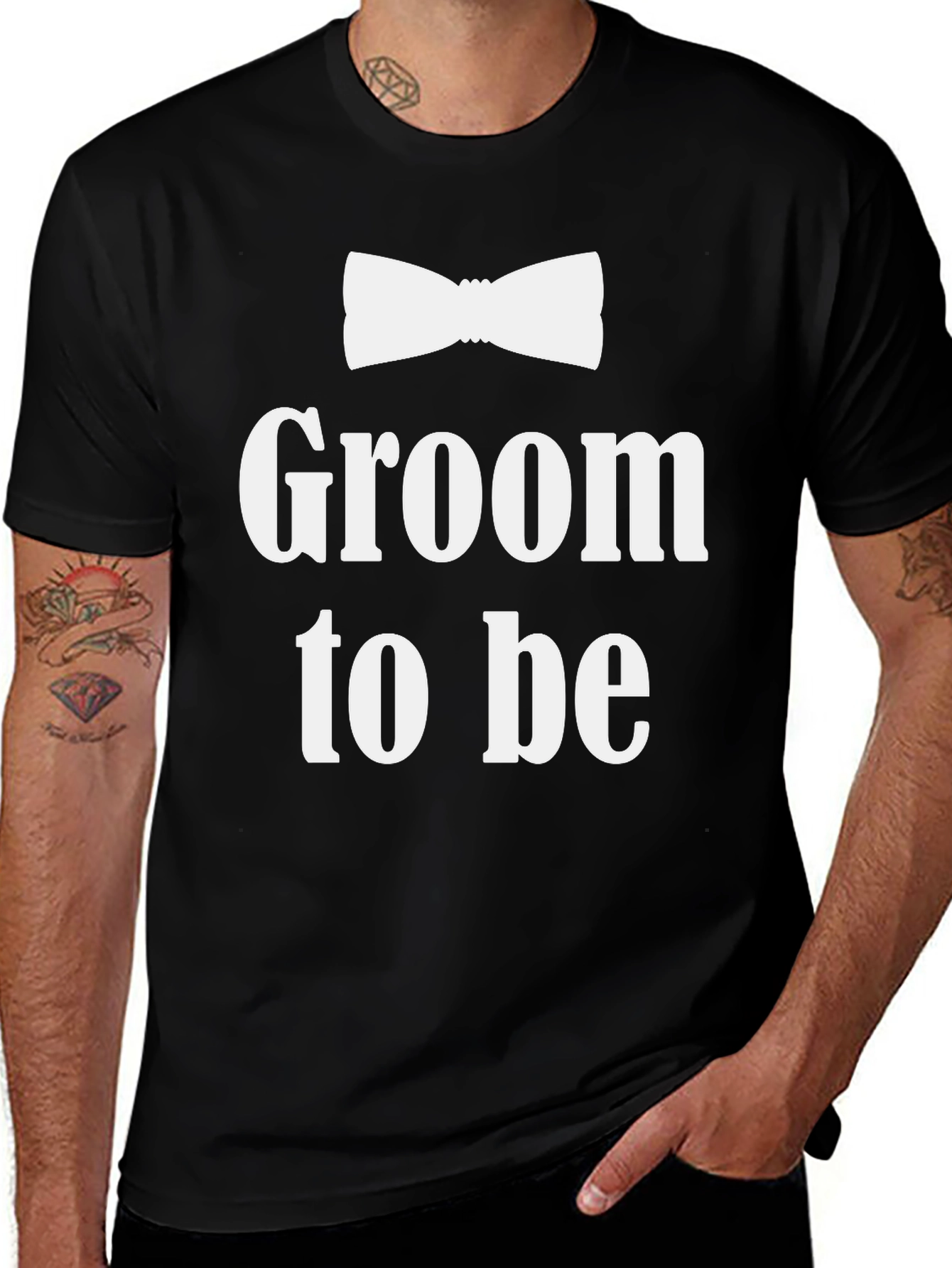 Groom To Be T-Shirt - Bow Tie Design