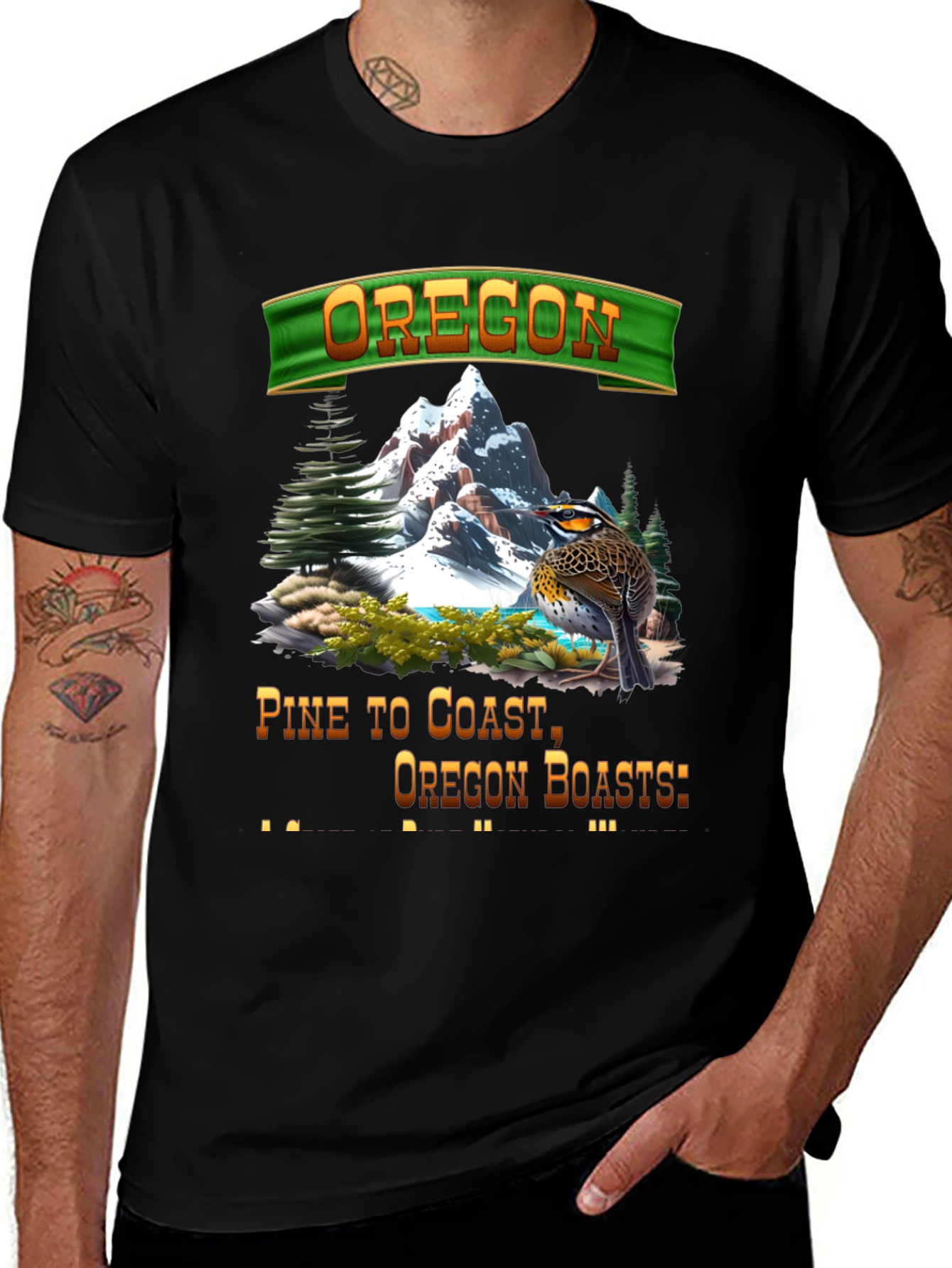Variant 19 of Oregon Landscape Graphic T-Shirt