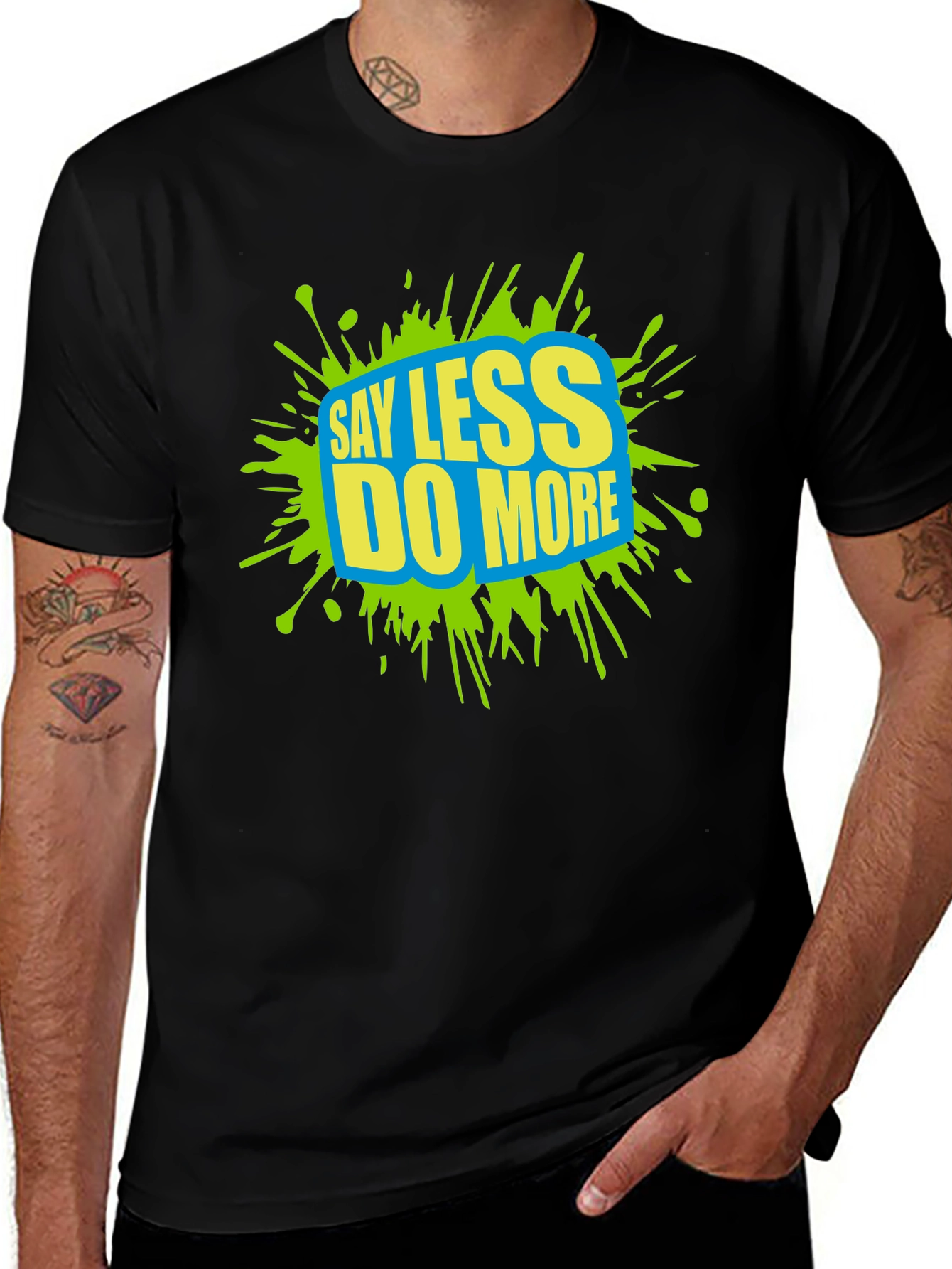 Variant 24 of Say Less Do More Graphic Tee - Trendy Casual Shirt