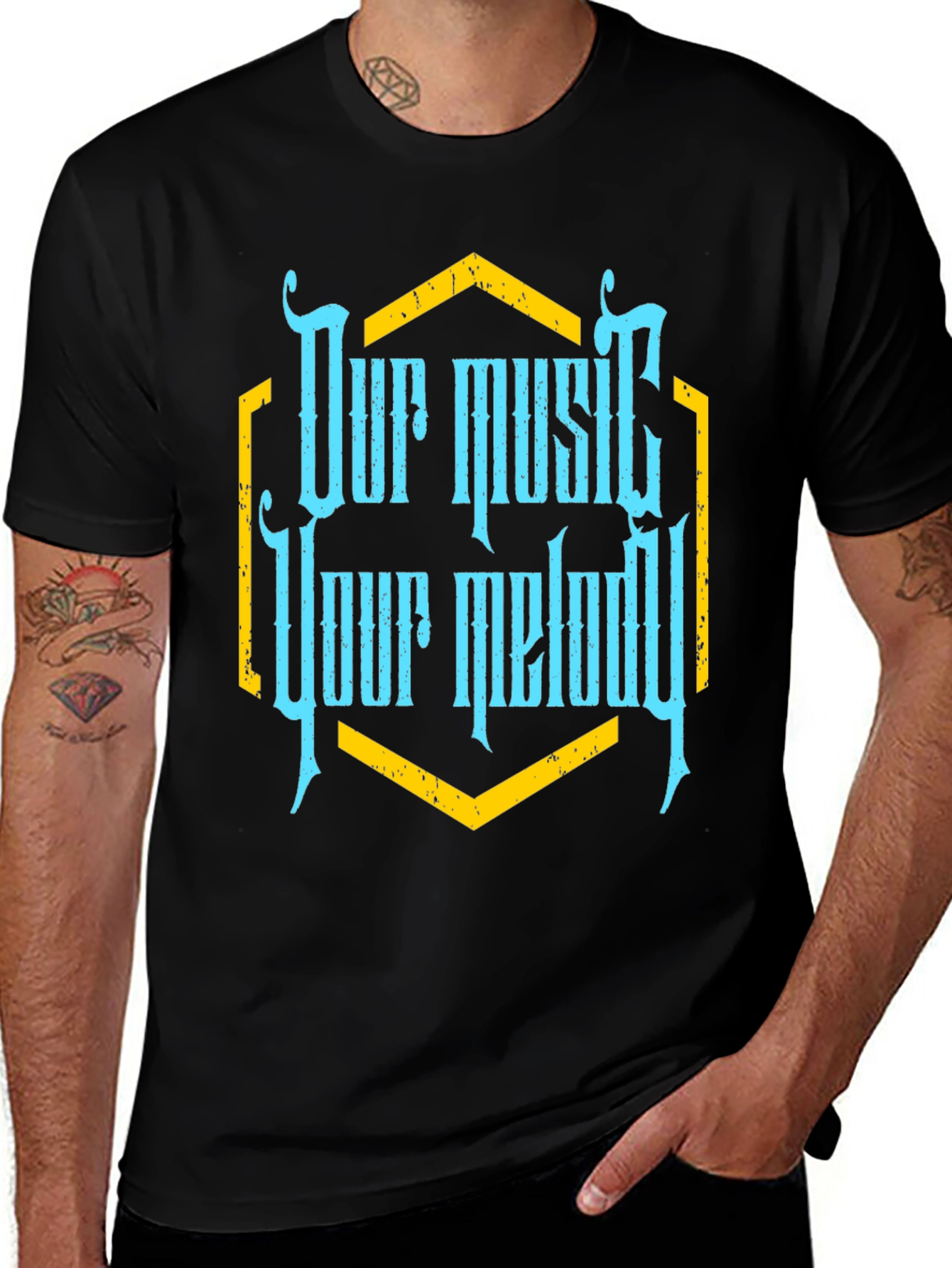 Variant 27 of Our Music Your Melody Graphic Tee - Black
