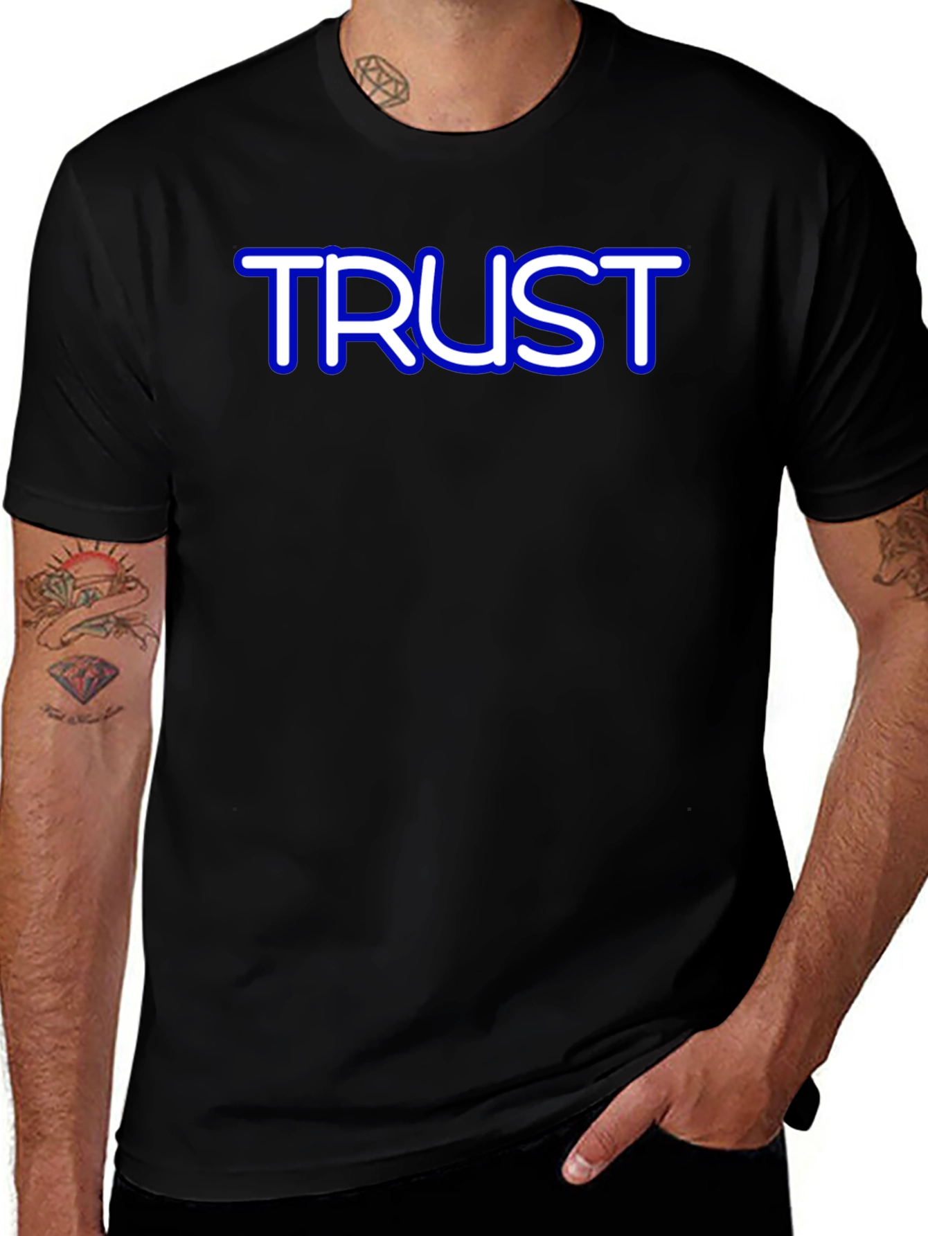 Variant 16 of Trust Graphic Tee - Soft Cotton Crew Neck T-Shirt