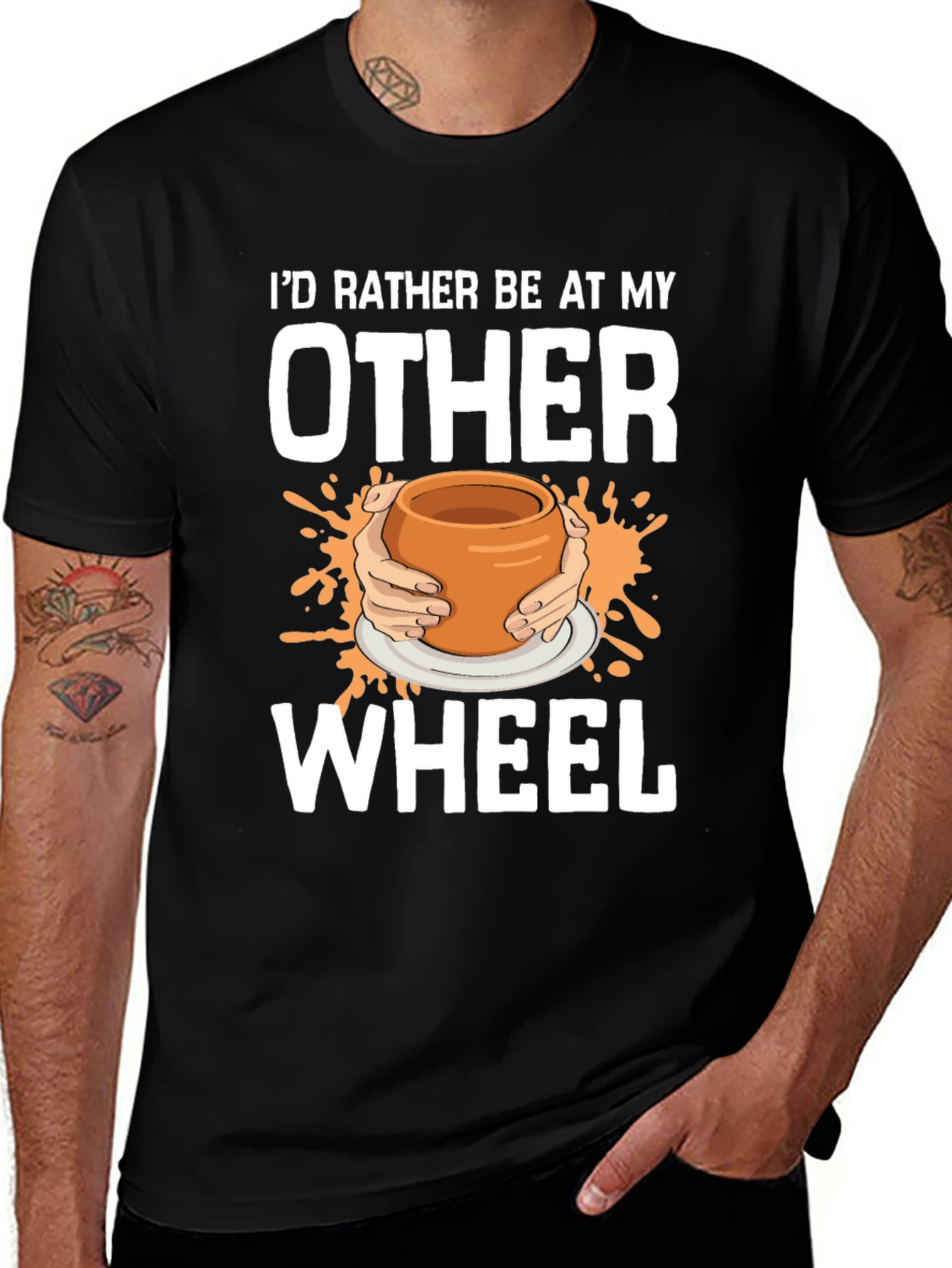Pottery Lover T-Shirt - I'd Rather Be At My Other Wheel