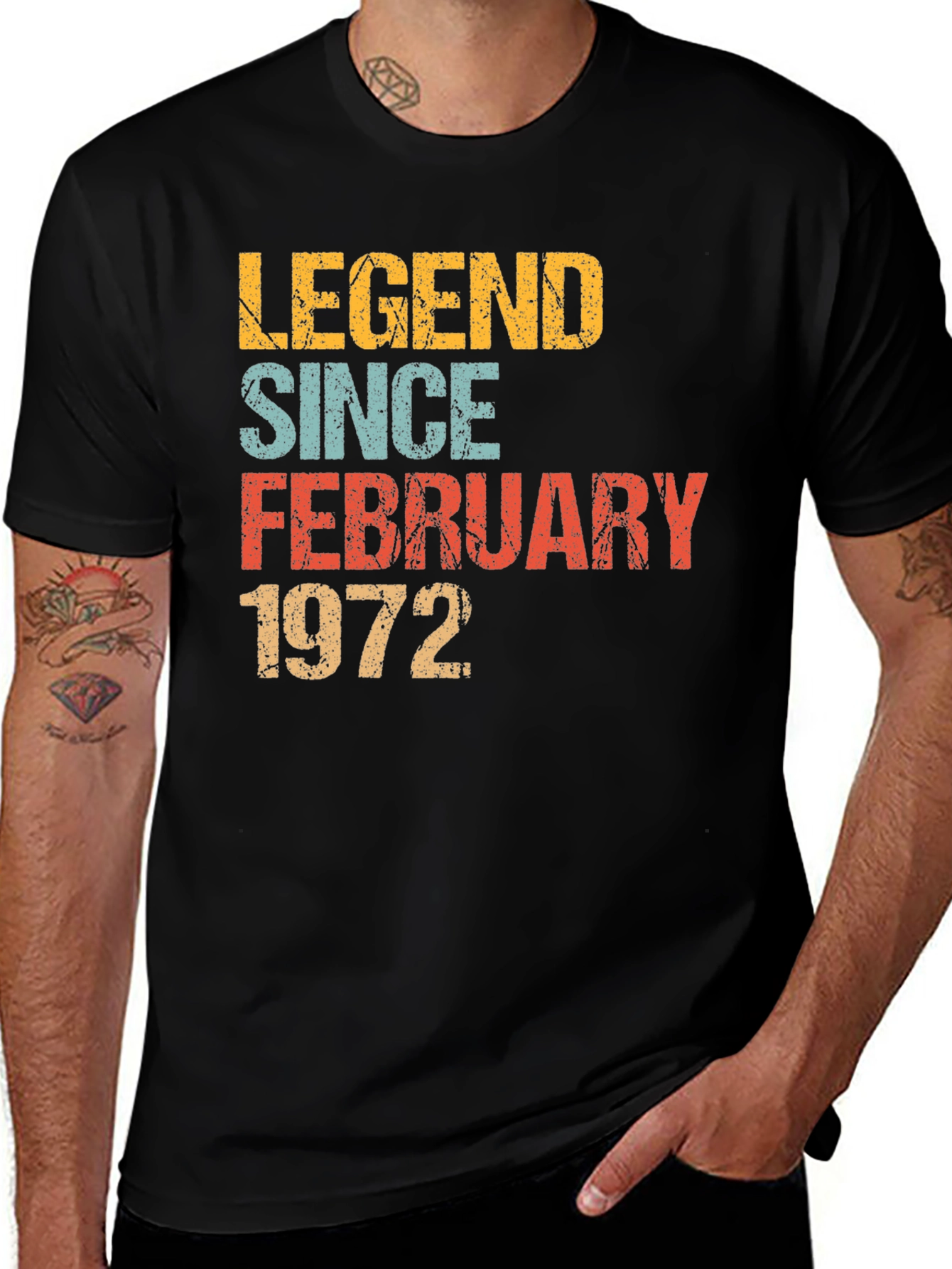 Variant 13 of Legend Since February 1972 Retro T-Shirt