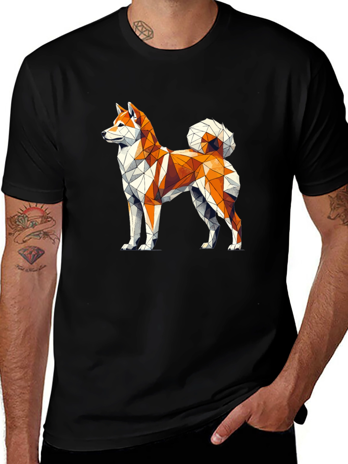 Variant 25 of Geometric Dog Graphic Tee