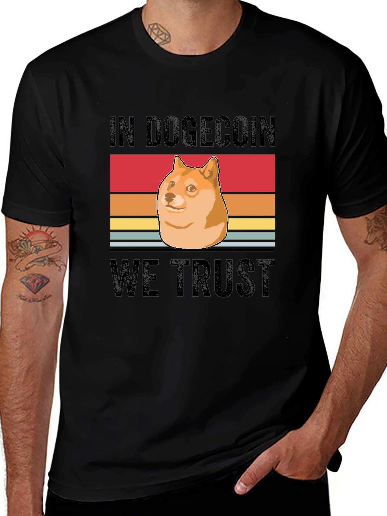 Dogecoin We Trust Black T-Shirt