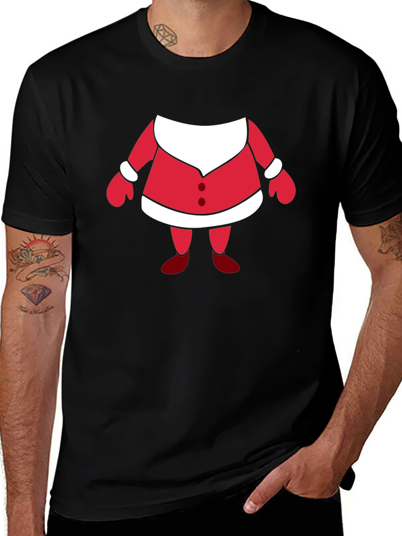 Festive Santa Suit T-Shirt - Holiday Apparel