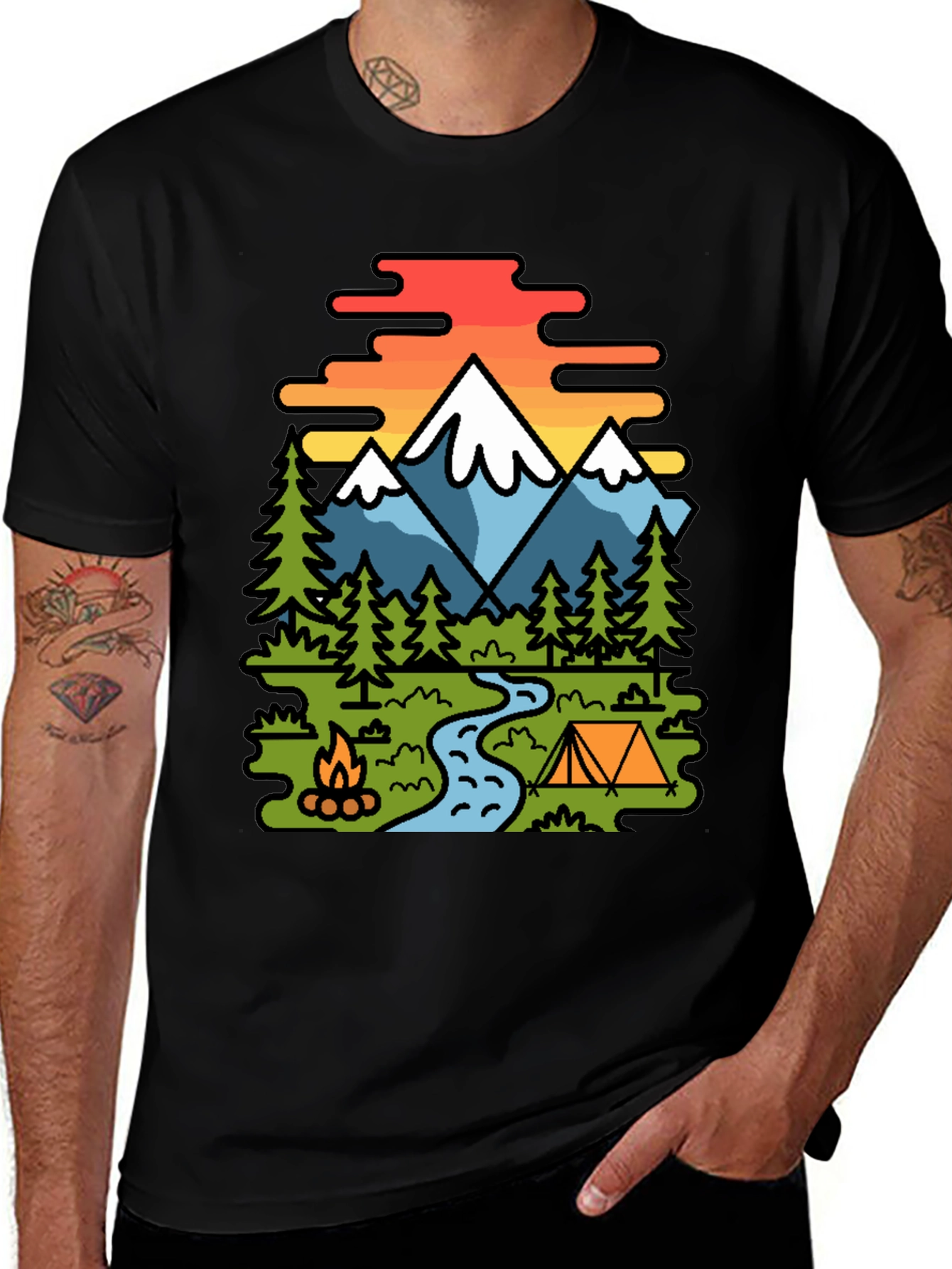 Variant 25 of Outdoor Adventure Graphic Tee - Camp Life T-Shirt