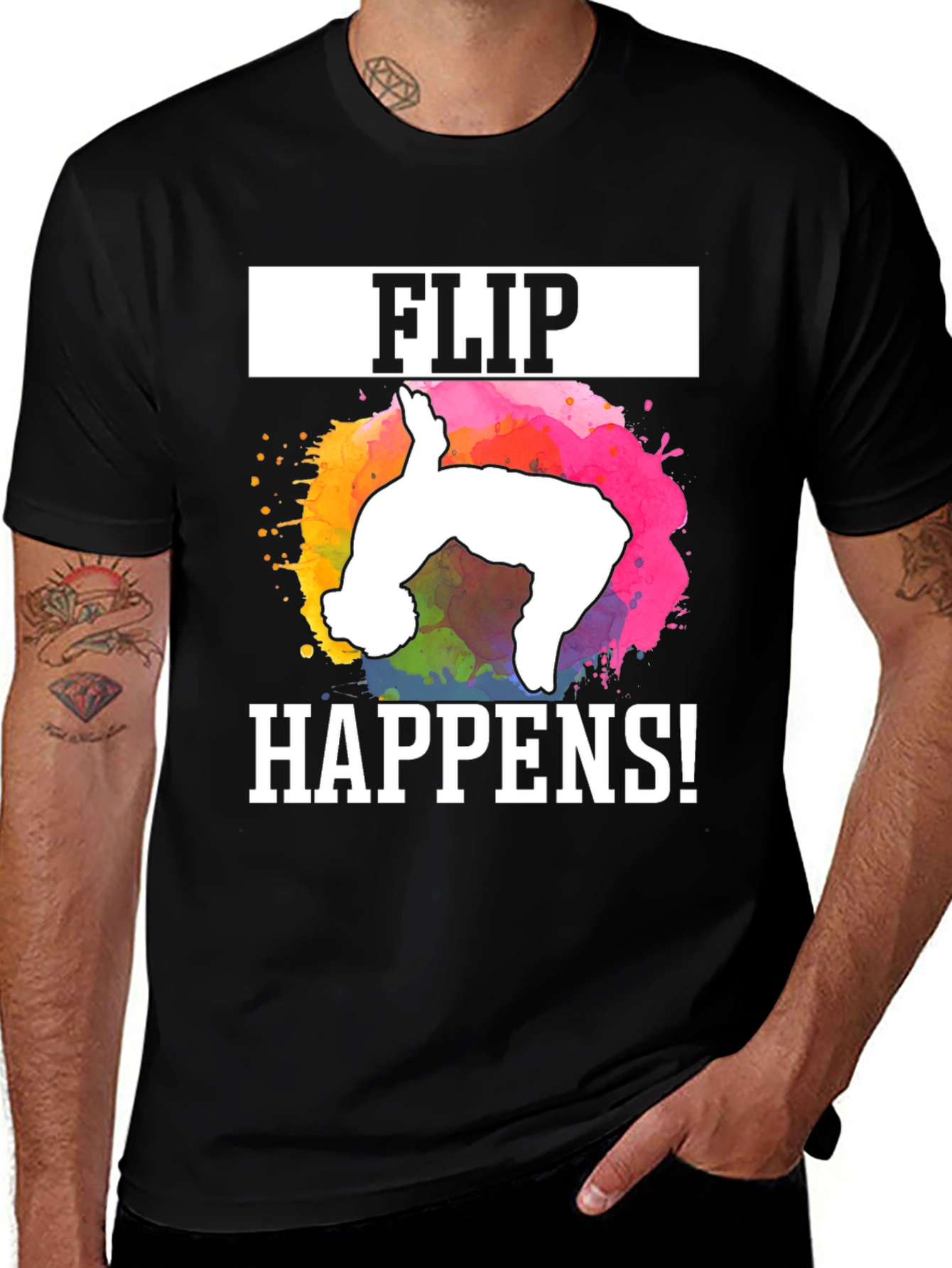 Variant 28 of Flip Happens T-Shirt - Gymnastics Tee