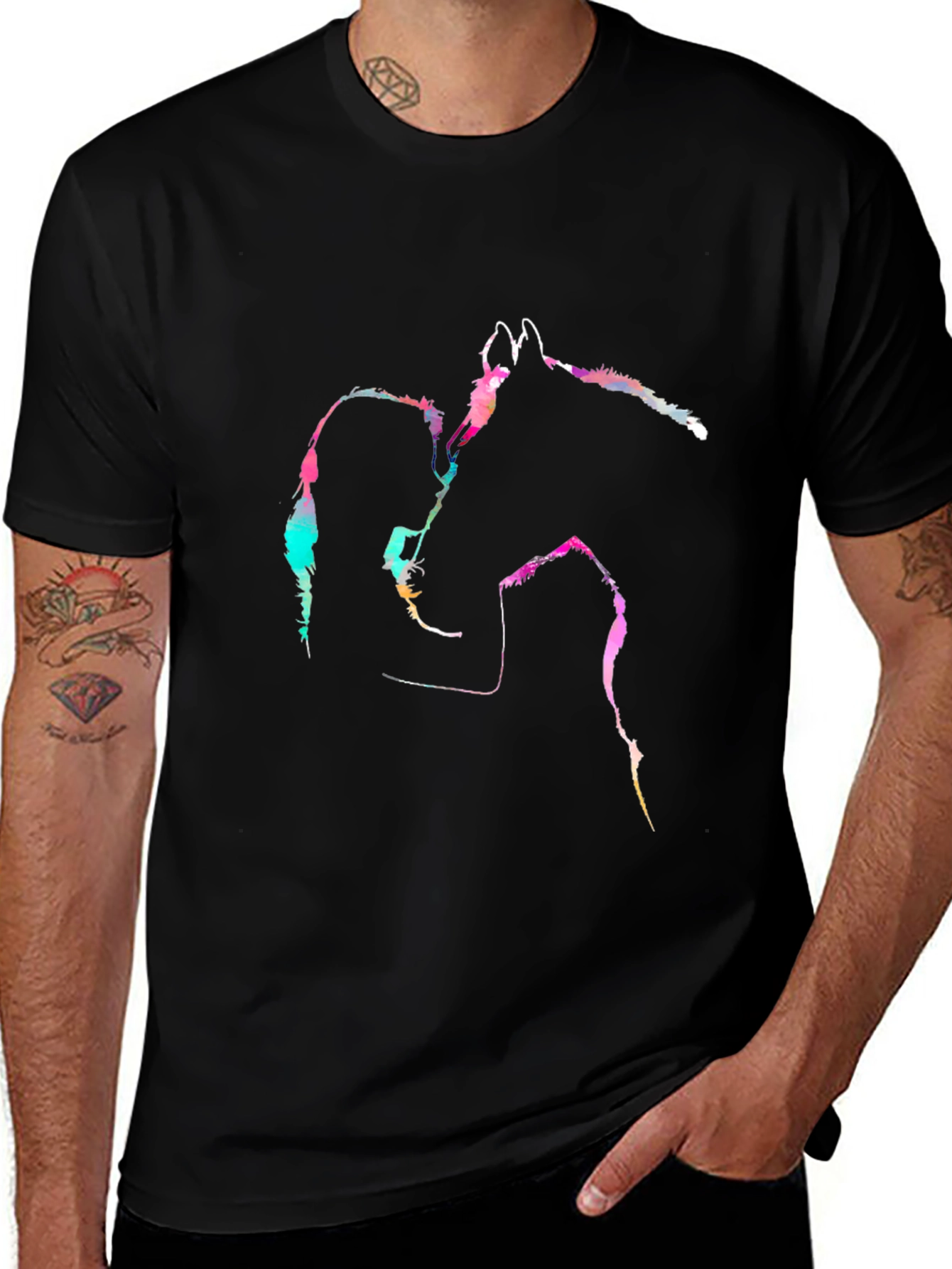 Variant 28 of Horse and Girl Graphic Tee - Unisex Soft Cotton Blend
