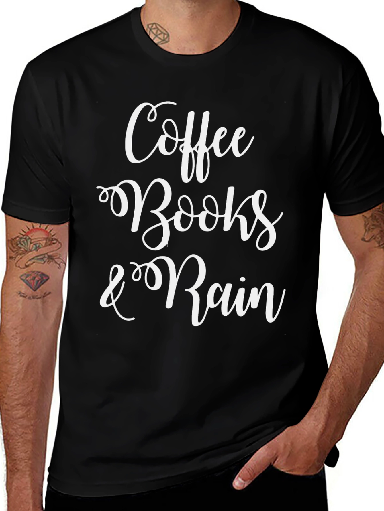 Variant 5 of Coffee, Books, & Rain T-Shirt