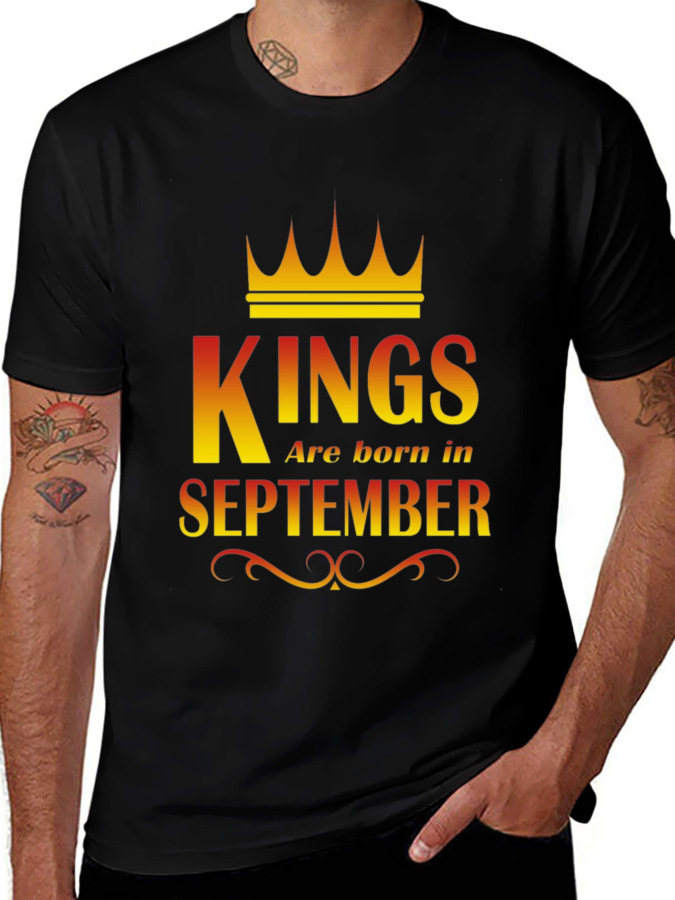 Kings Are Born In September Graphic T-Shirt