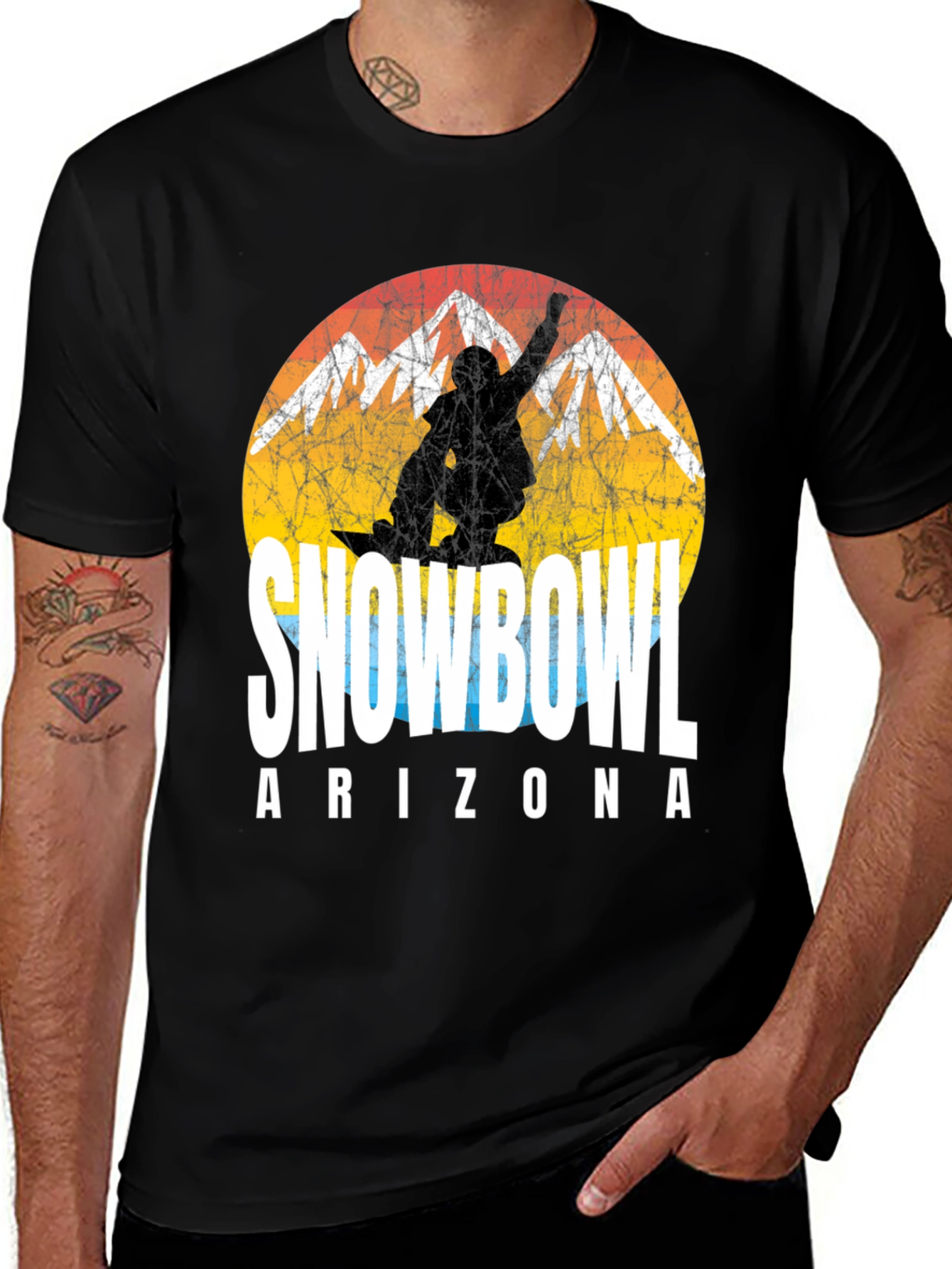 Variant 21 of Snowbowl Arizona Black Graphic T-Shirt