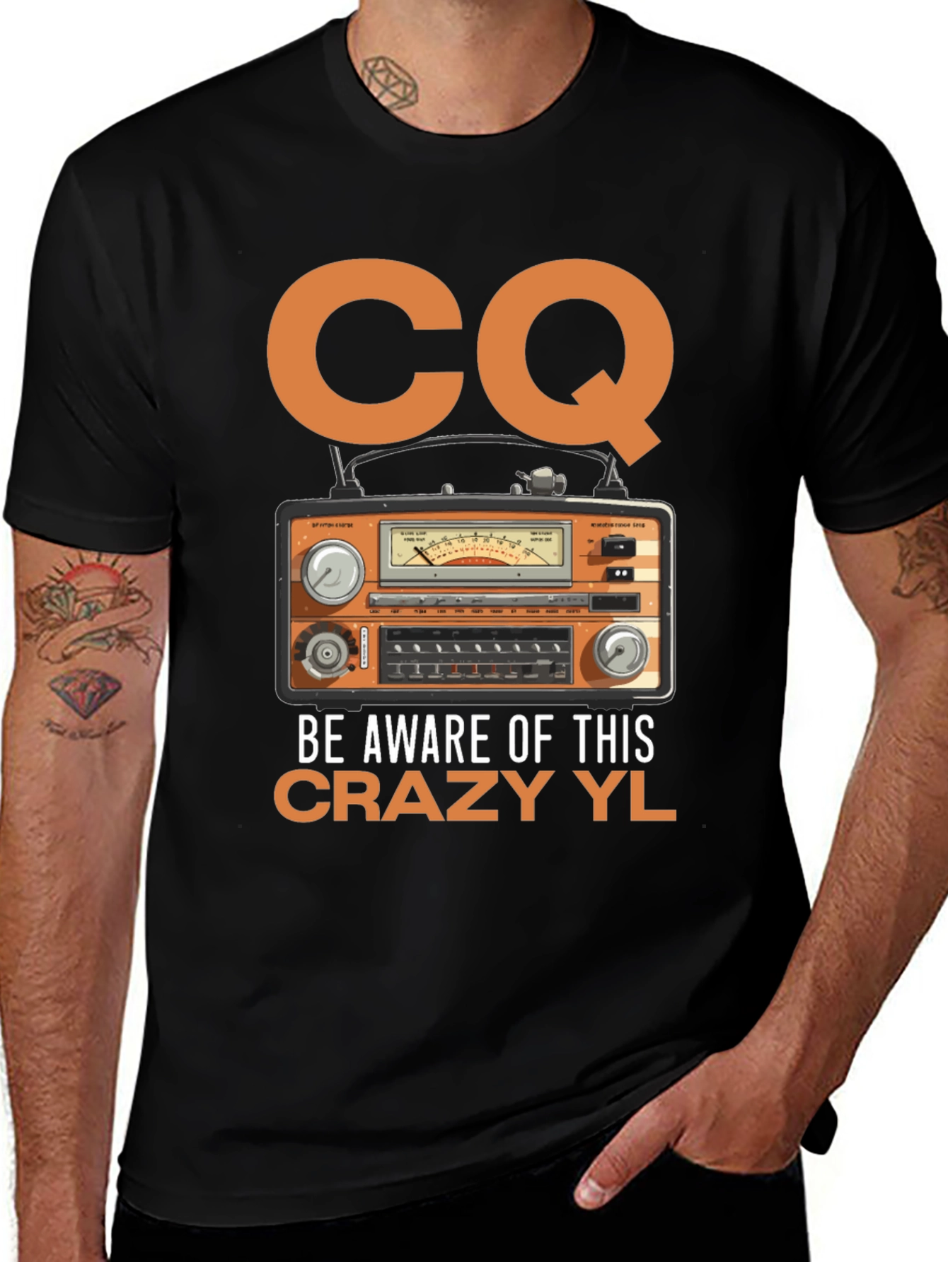 Variant 10 of CQ Crazy YL Radio T-Shirt
