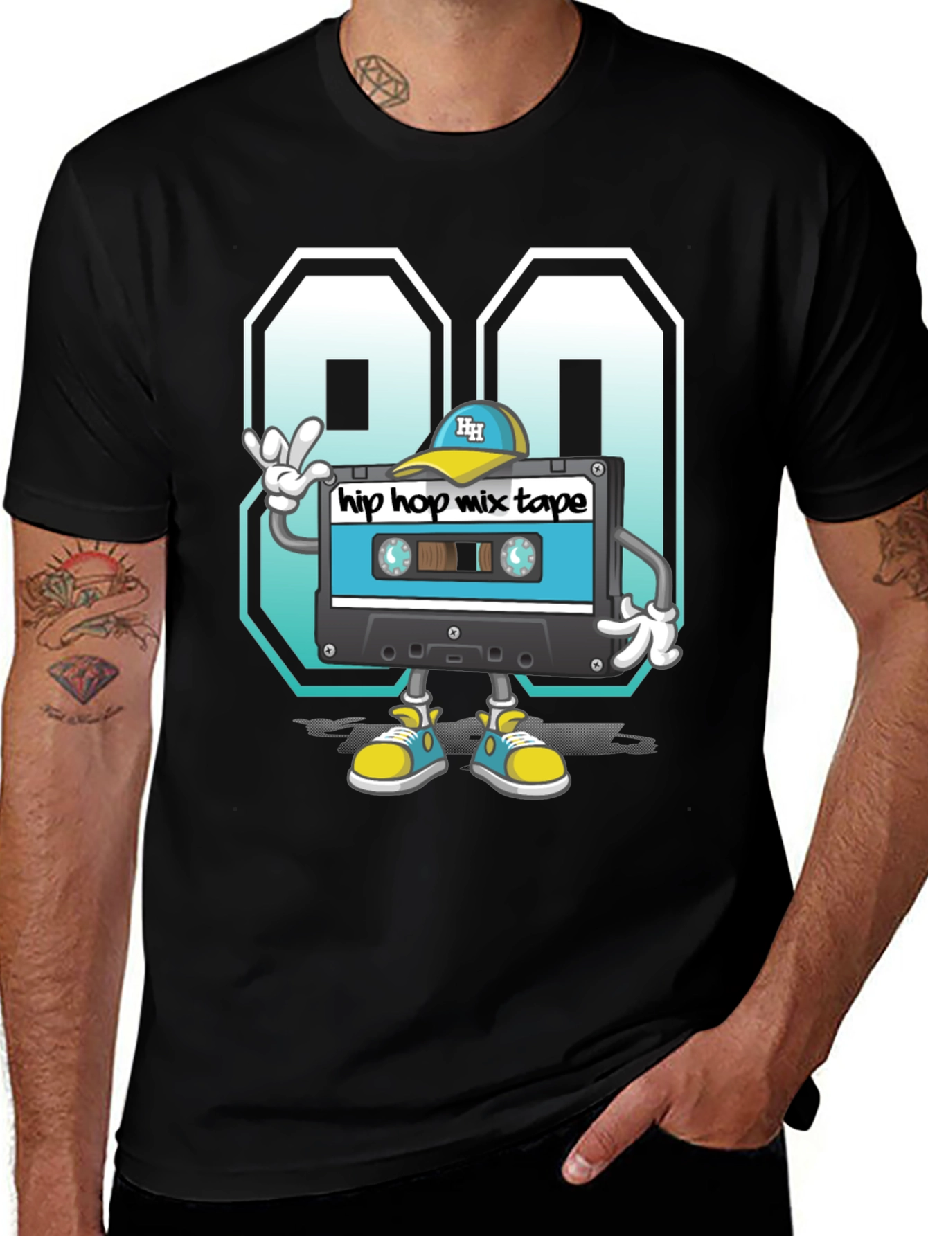 Variant 9 of 90s Hip Hop Mix Tape Graphic Tee