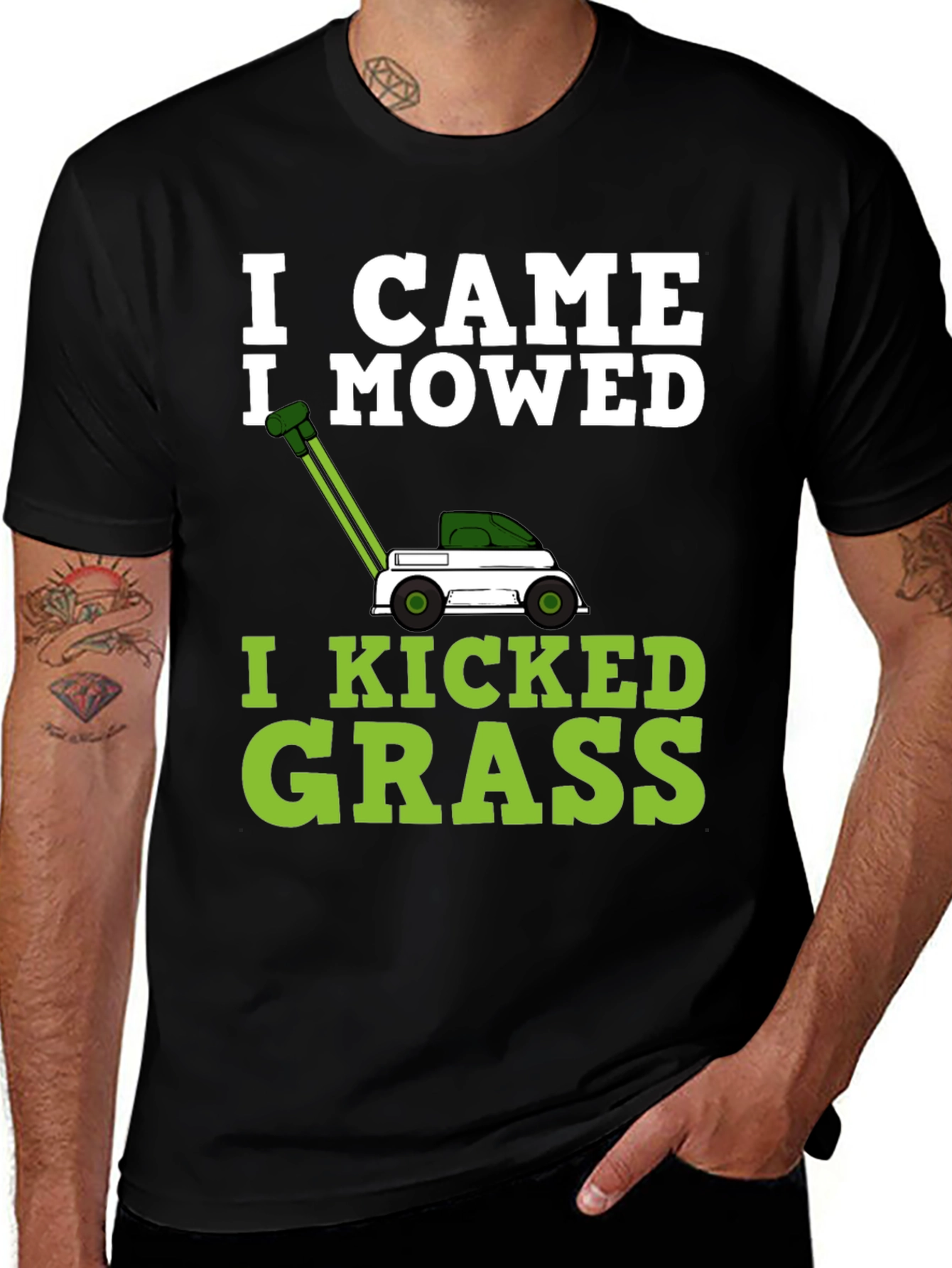 Variant 7 of I Came I Mowed I Kicked Grass T-Shirt