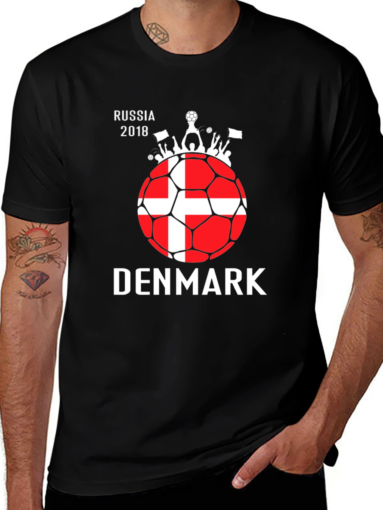 Denmark Soccer T-Shirt Russia 2018