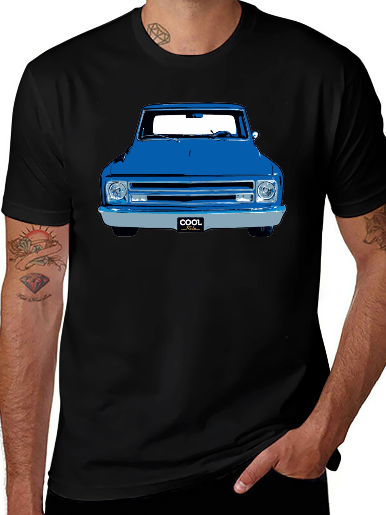 Variant 5 of Cool Ride Truck Graphic Tee - Black