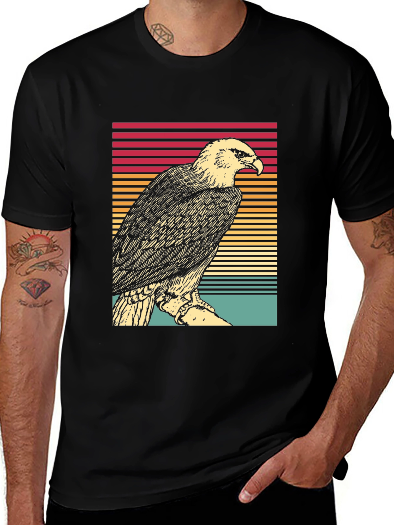 Variant 4 of Retro Eagle T-Shirt - Vintage Style Tee
