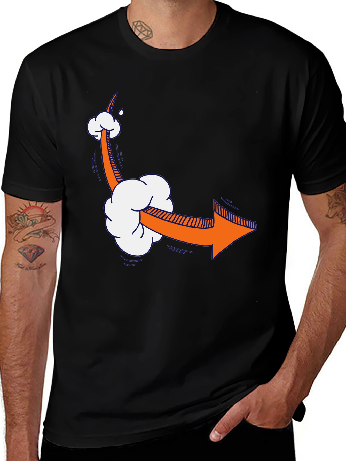Variant 11 of Cartoon Arrow T-Shirt - Funny Directional Tee
