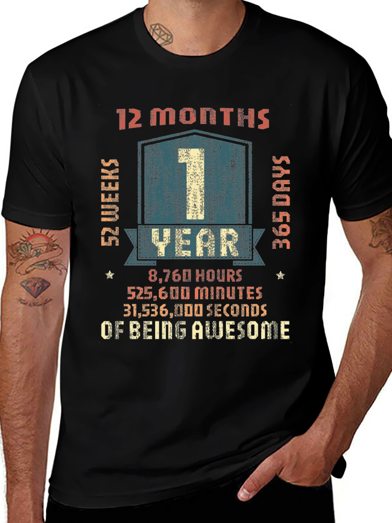 Variant 7 of 1 Year Anniversary Awesome T-Shirt