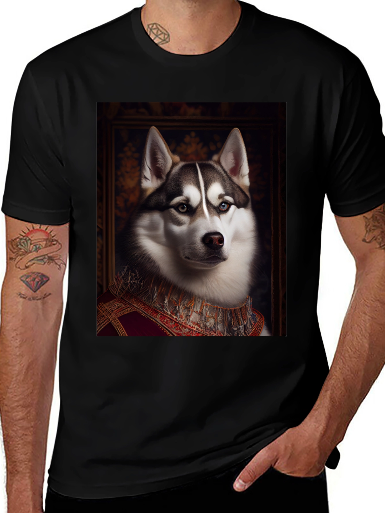 Variant 4 of Royal Husky Portrait Graphic Tee