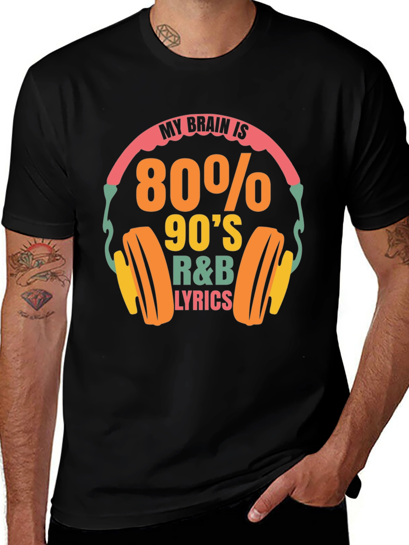 80% 90s R&B Lyrics T-Shirt
