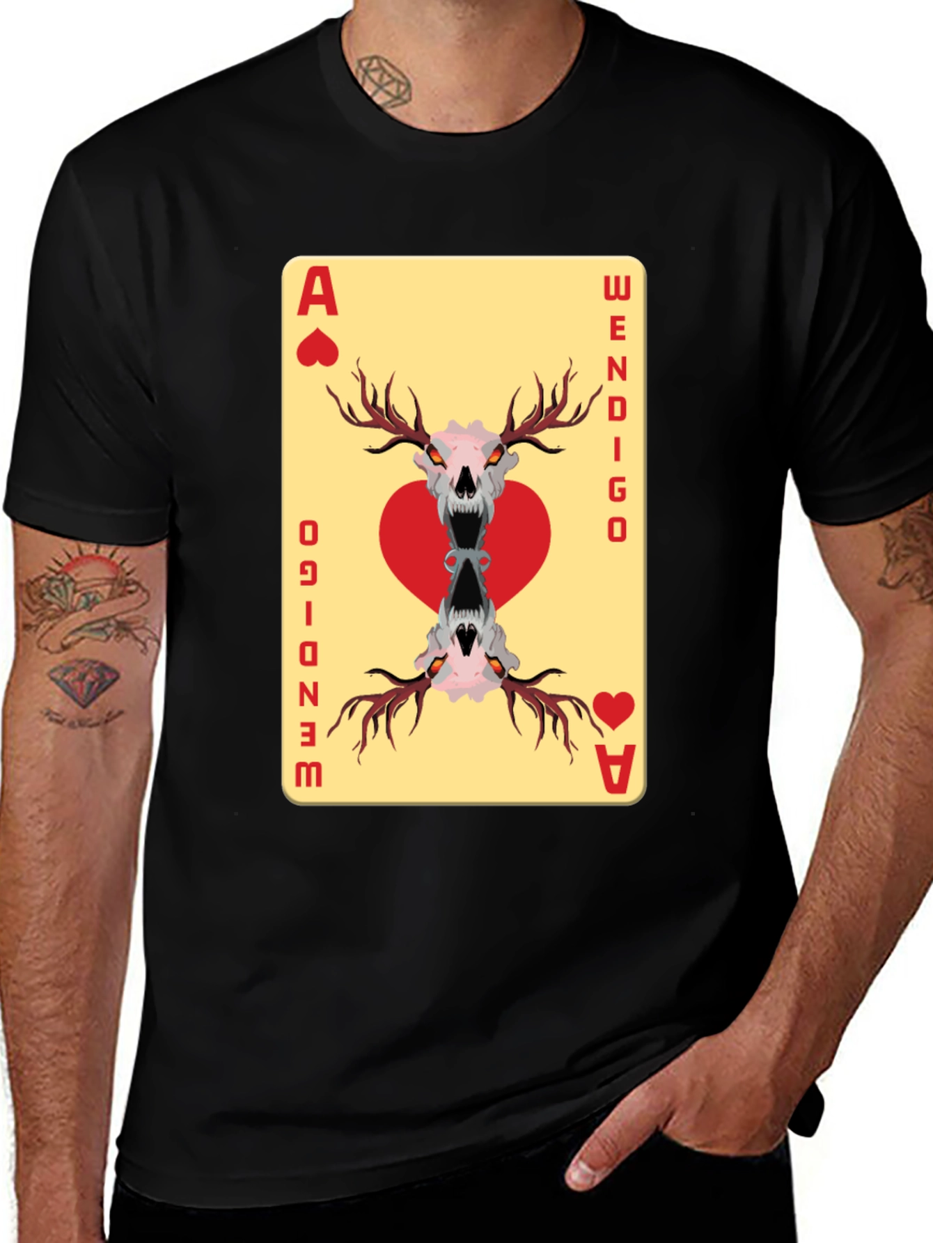 Variant 5 of Wendigo Ace of Hearts Graphic T-Shirt