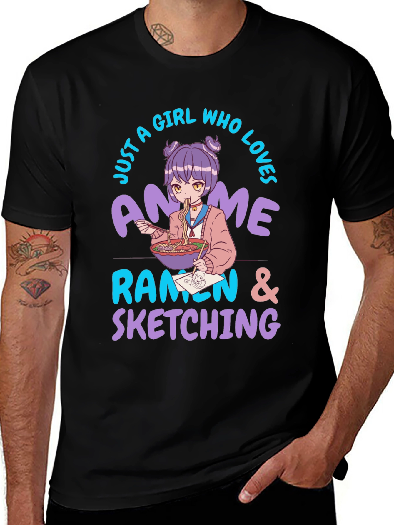 Variant 16 of Anime Ramen Sketching Graphic T-Shirt