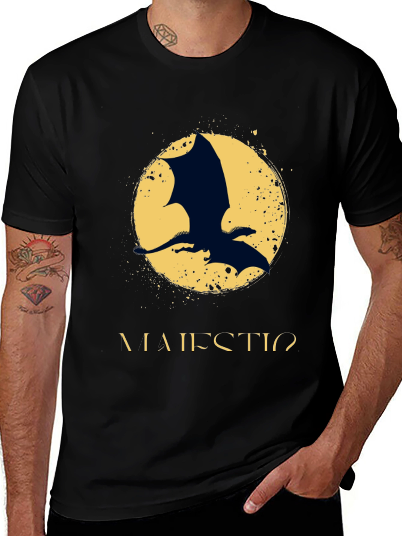Variant 25 of Majestic Dragon Silhouette T-Shirt