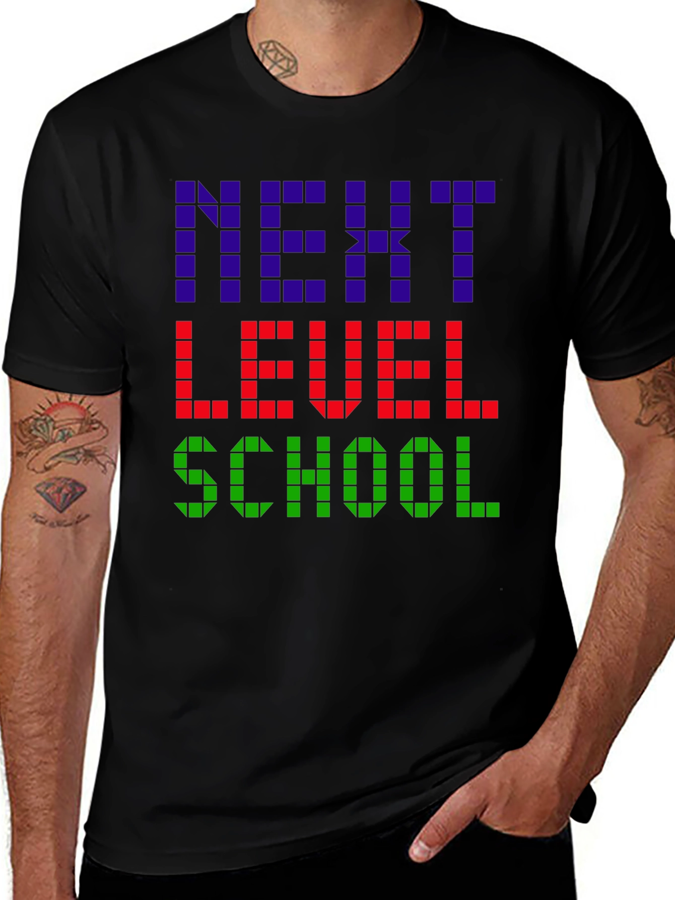Variant 19 of Next Level School T-Shirt - Gamer Pixel Style