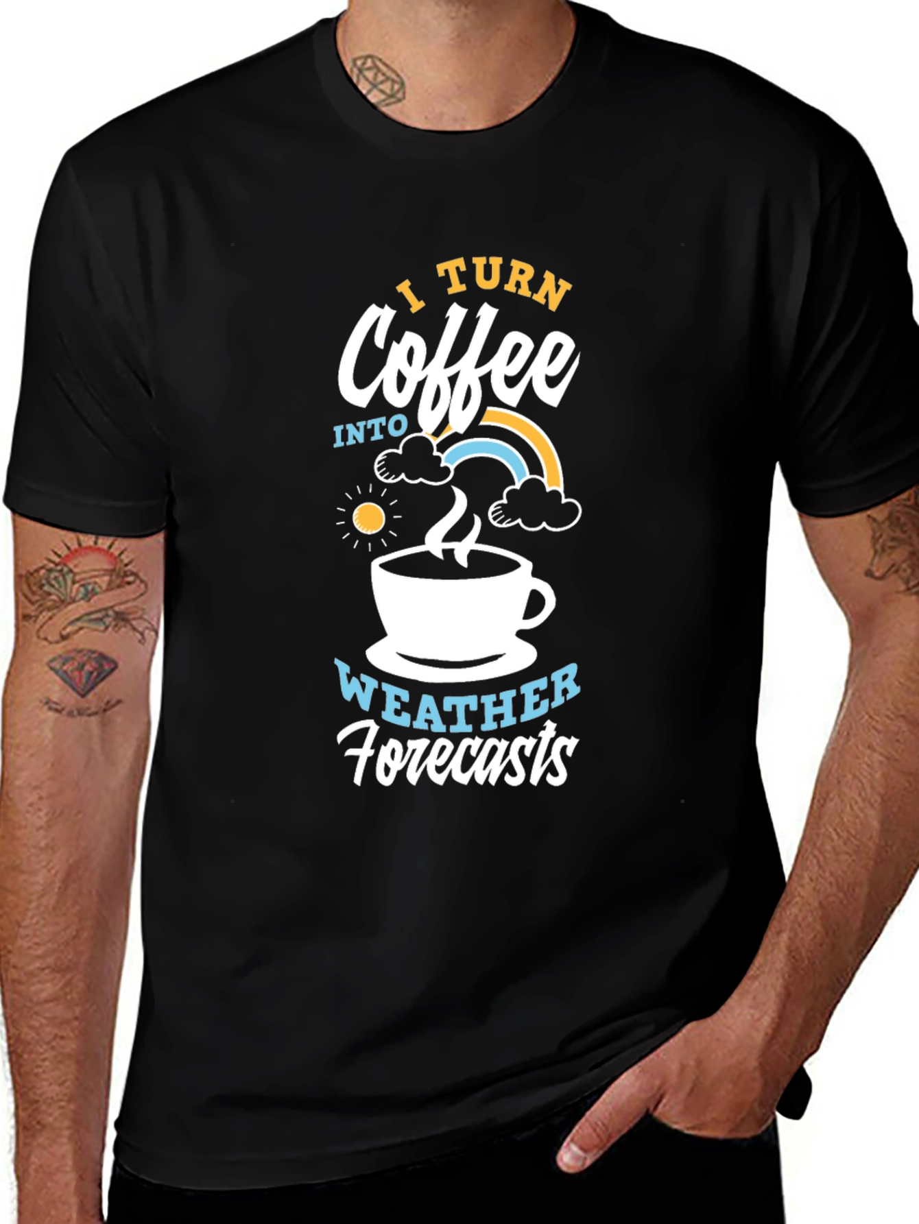 Coffee Weather Forecasts Graphic Tee - Black