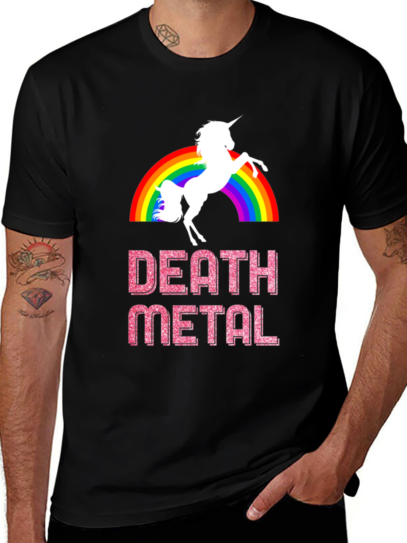 Variant 22 of Death Metal Unicorn Rainbow T-Shirt