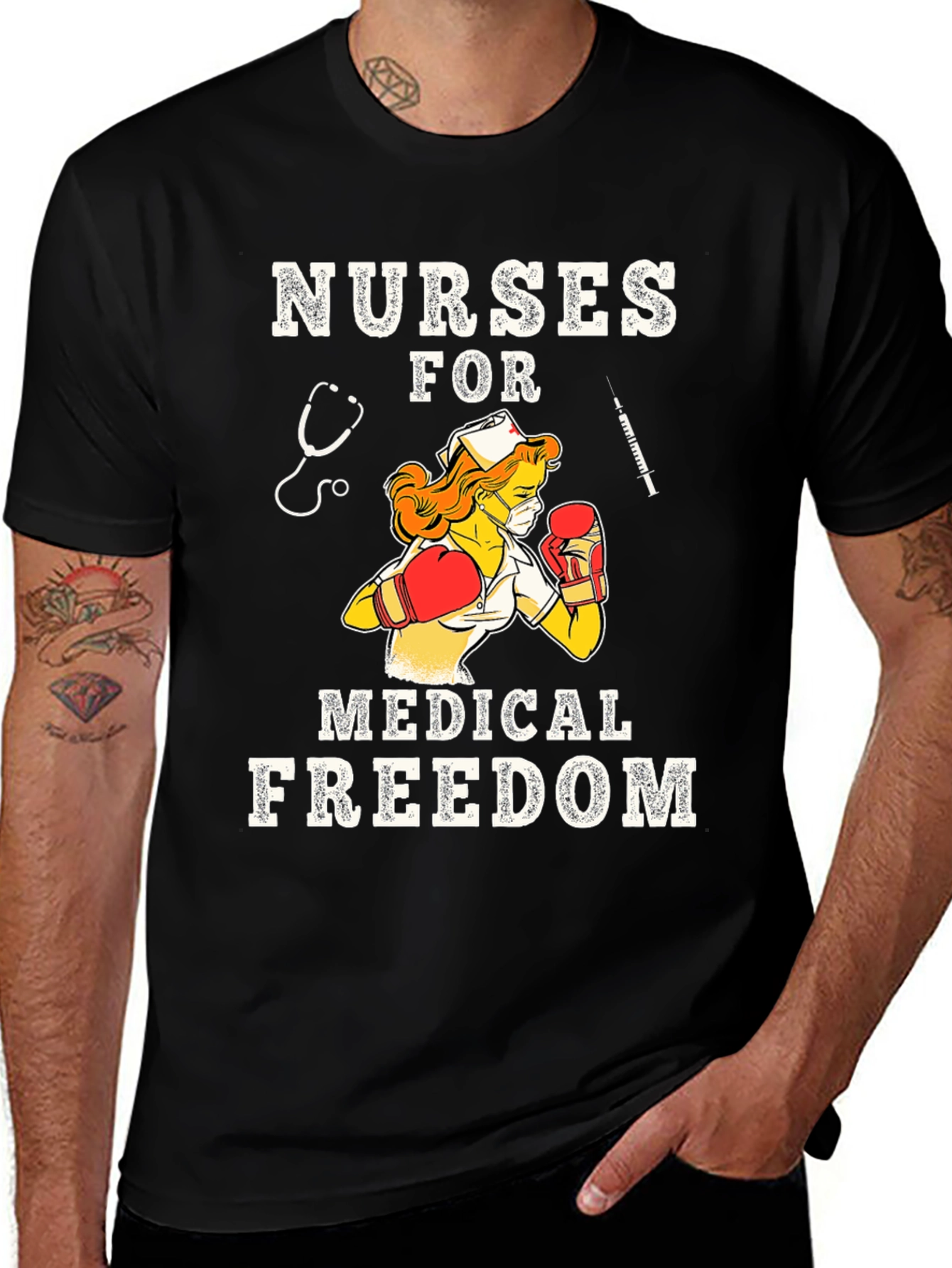 Variant 5 of Nurses for Medical Freedom Graphic Tee