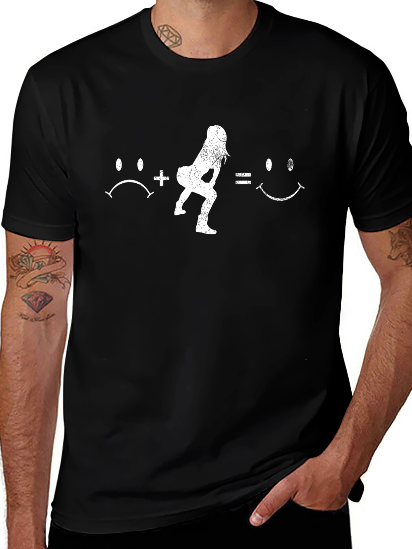 Squat Motivation Graphic Tee - Black Cotton