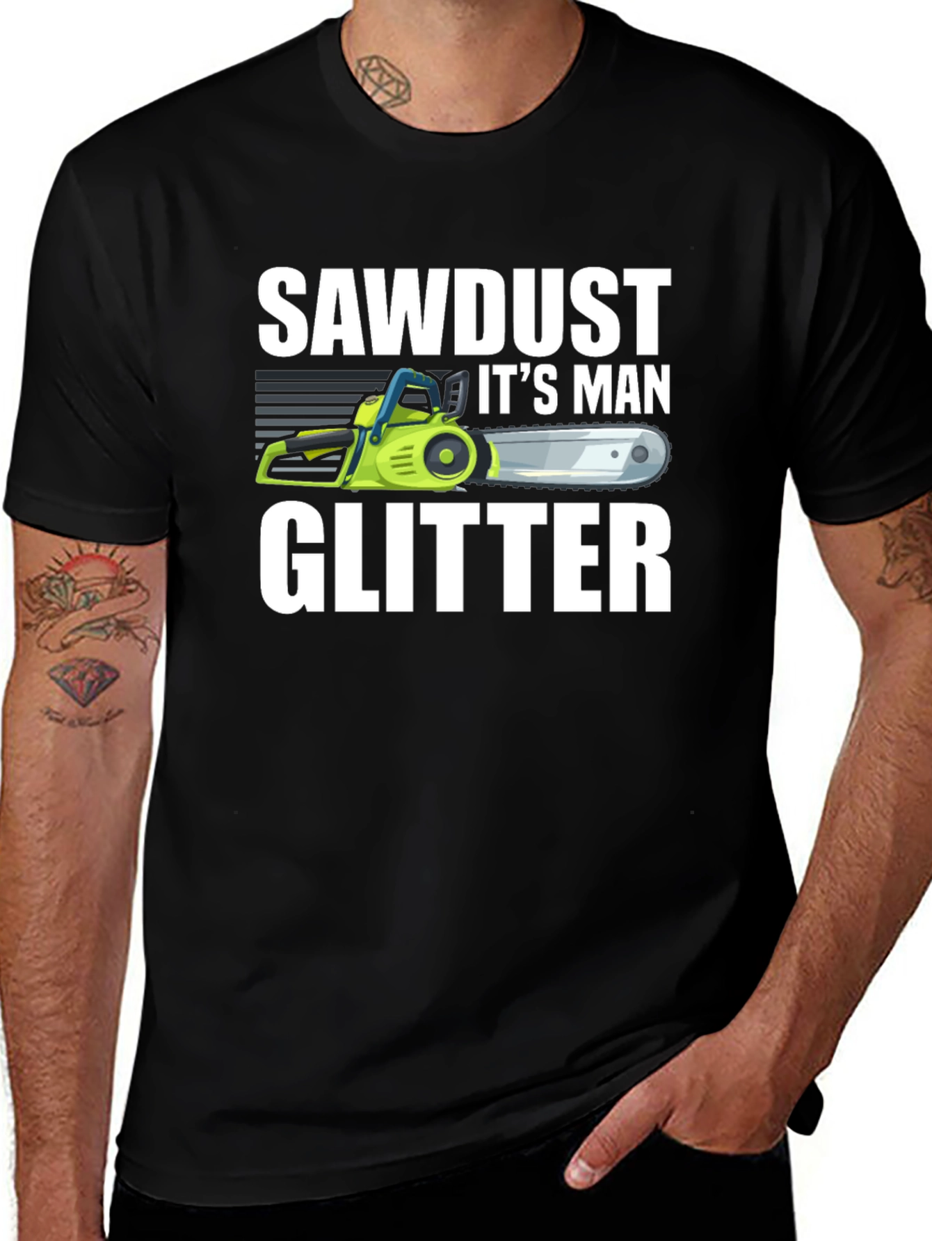 Sawdust It's Man Glitter T-Shirt