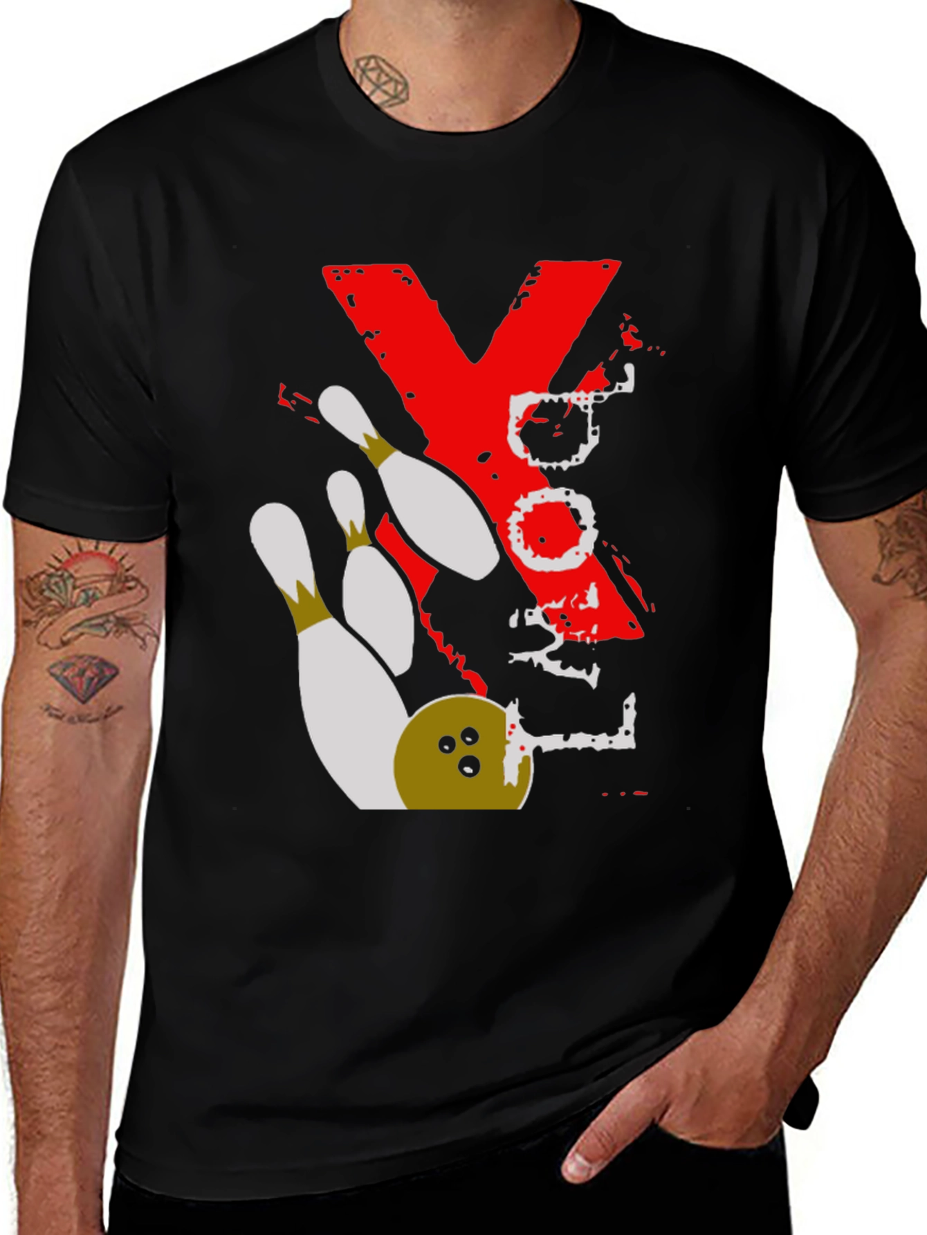 Black Bowling Strike T-Shirt main image