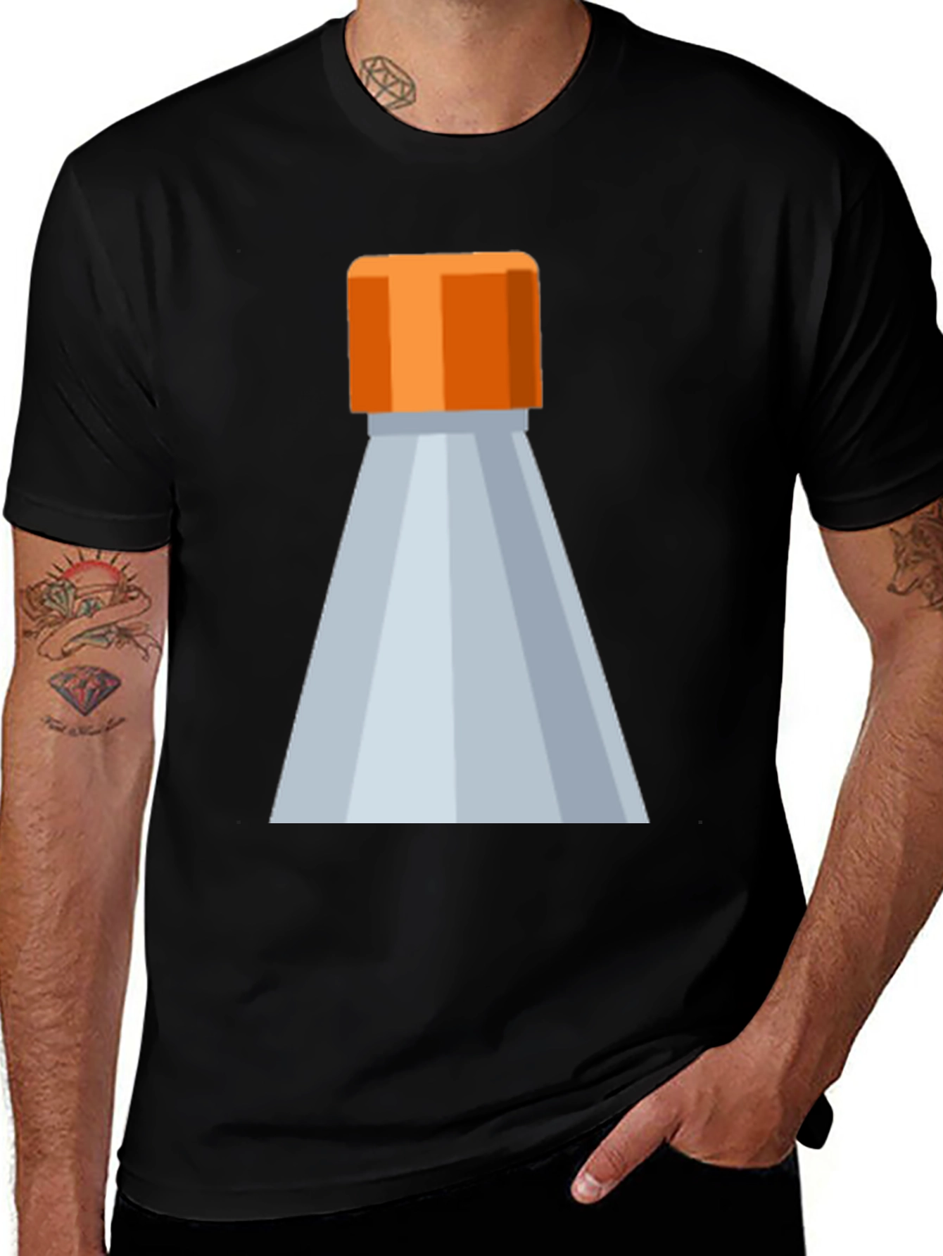 Variant 22 of Geometric Cone Graphic Tee - Modern Casual Style