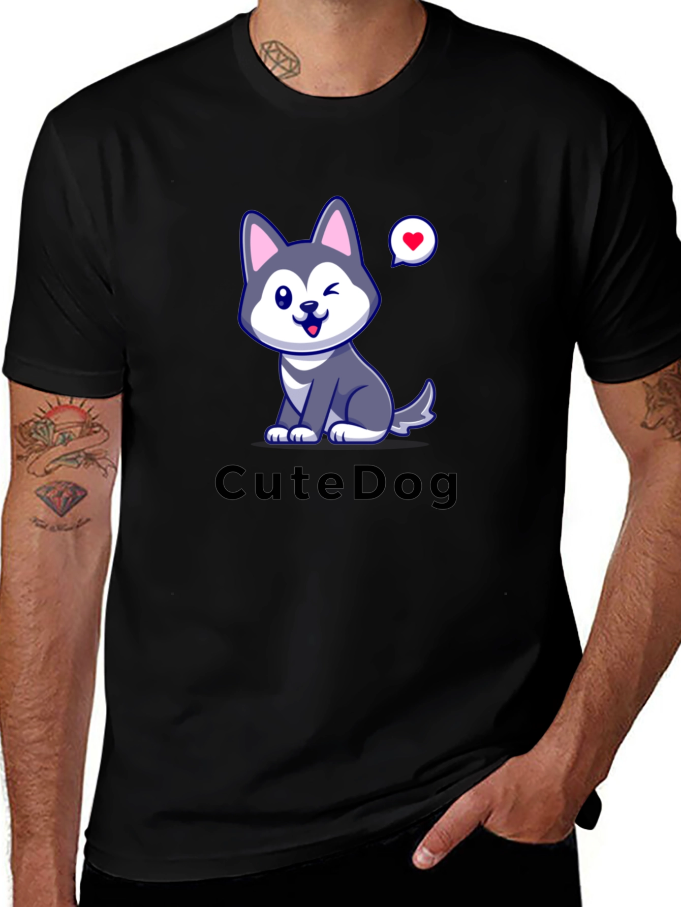 Variant 23 of Cute Dog Graphic T-Shirt