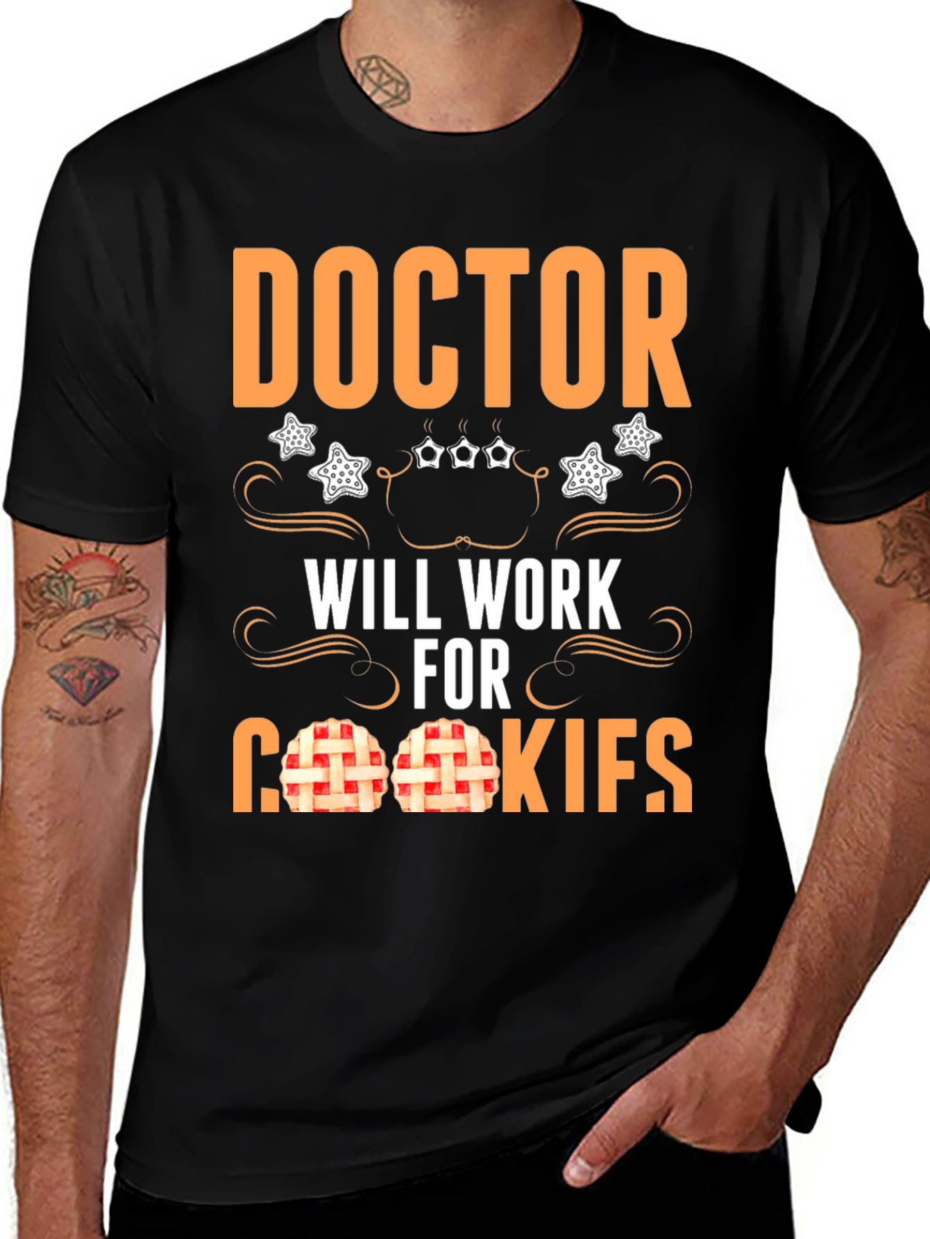 Variant 25 of Doctor Will Work For Cookies T-Shirt