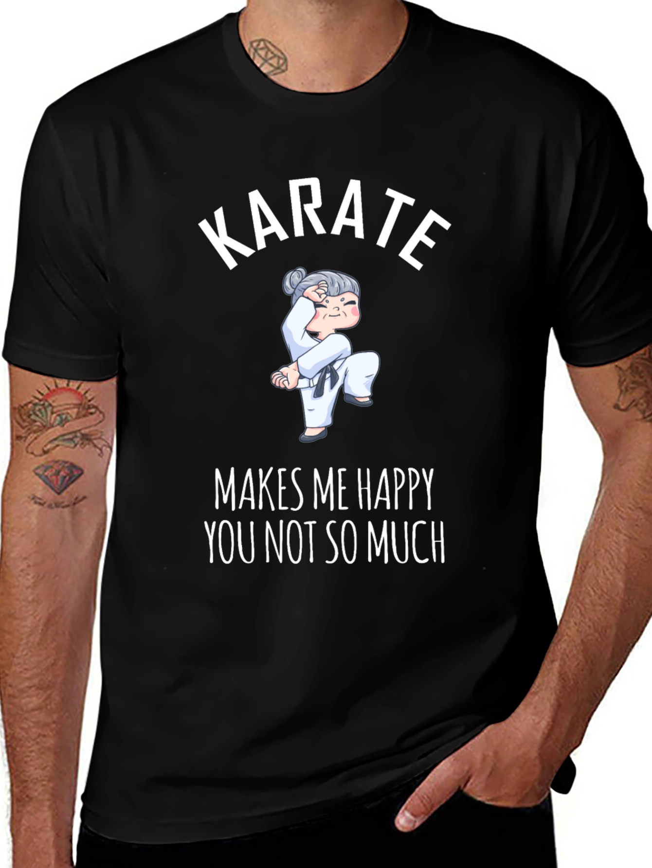 Variant 22 of Karate Makes Me Happy Graphic T-Shirt
