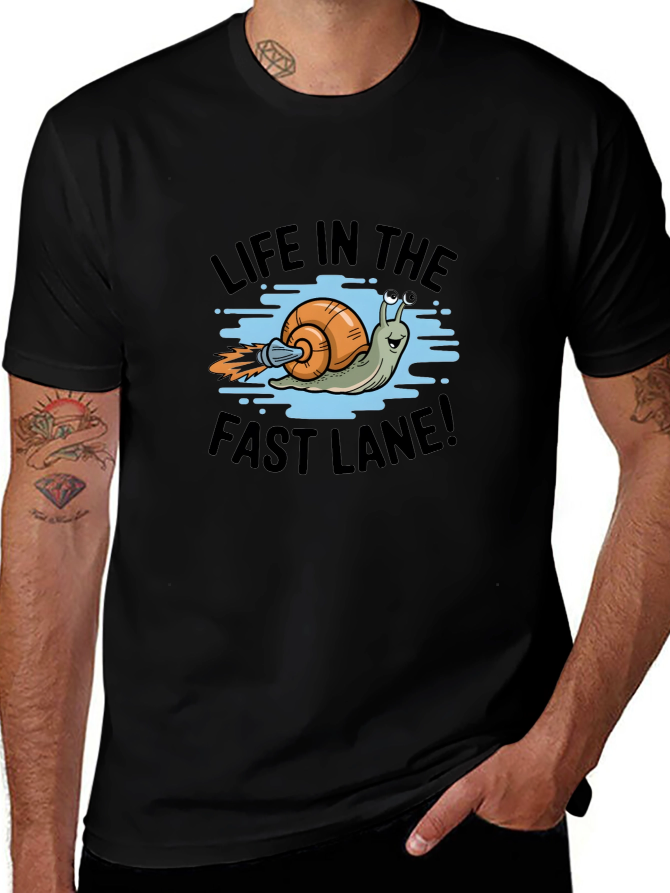 Variant 10 of Life in the Fast Lane Snail Graphic T-Shirt