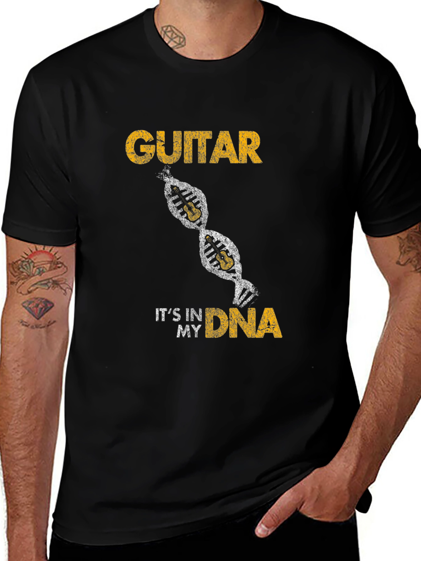 Variant 30 of Guitar DNA Graphic Tee - Music Lover T-Shirt