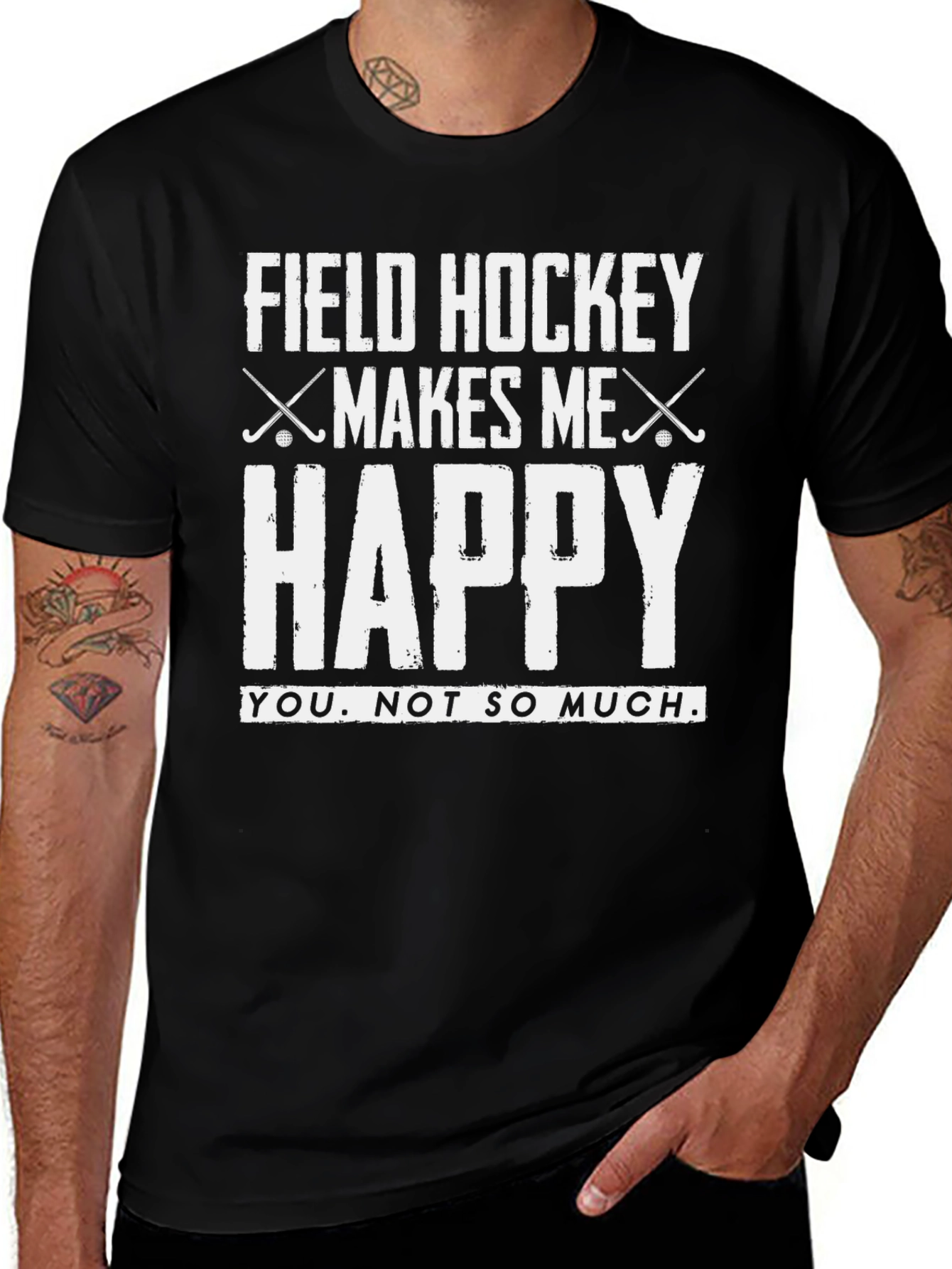 Variant 23 of Field Hockey Makes Me Happy T-Shirt