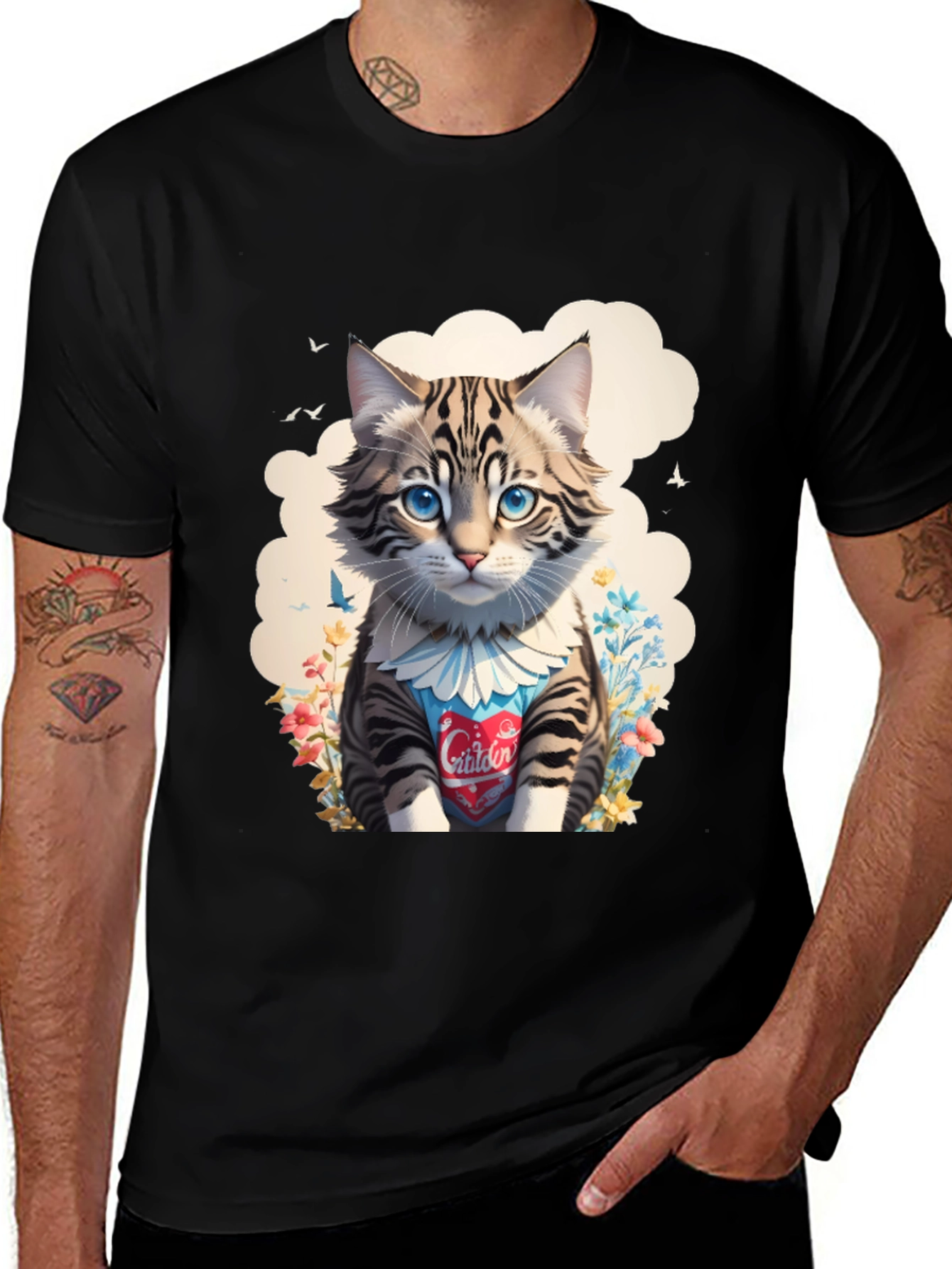 Cat Lover Tee: Cartoon Kitten Design