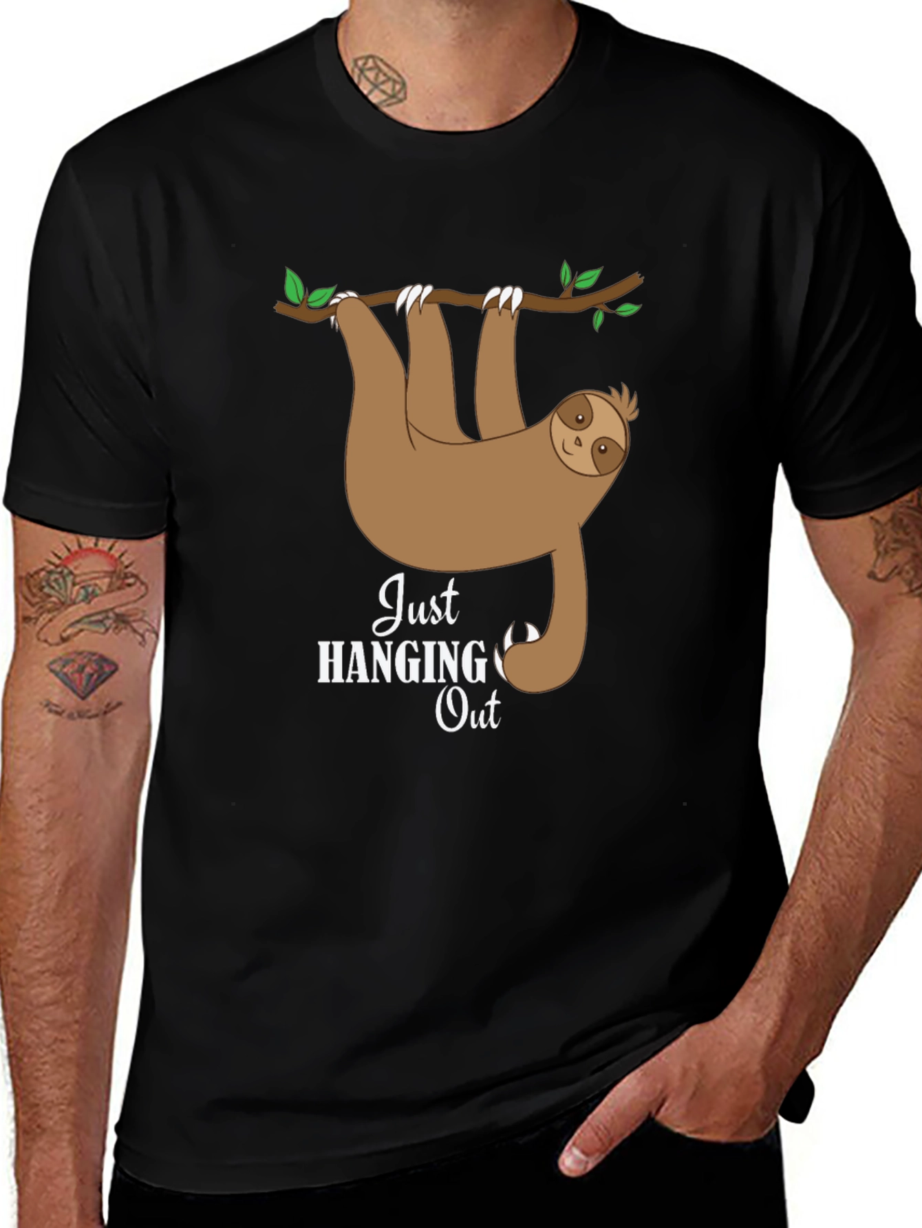 Variant 11 of Hanging Sloth Graphic Tee - Just Hanging Out T-Shirt